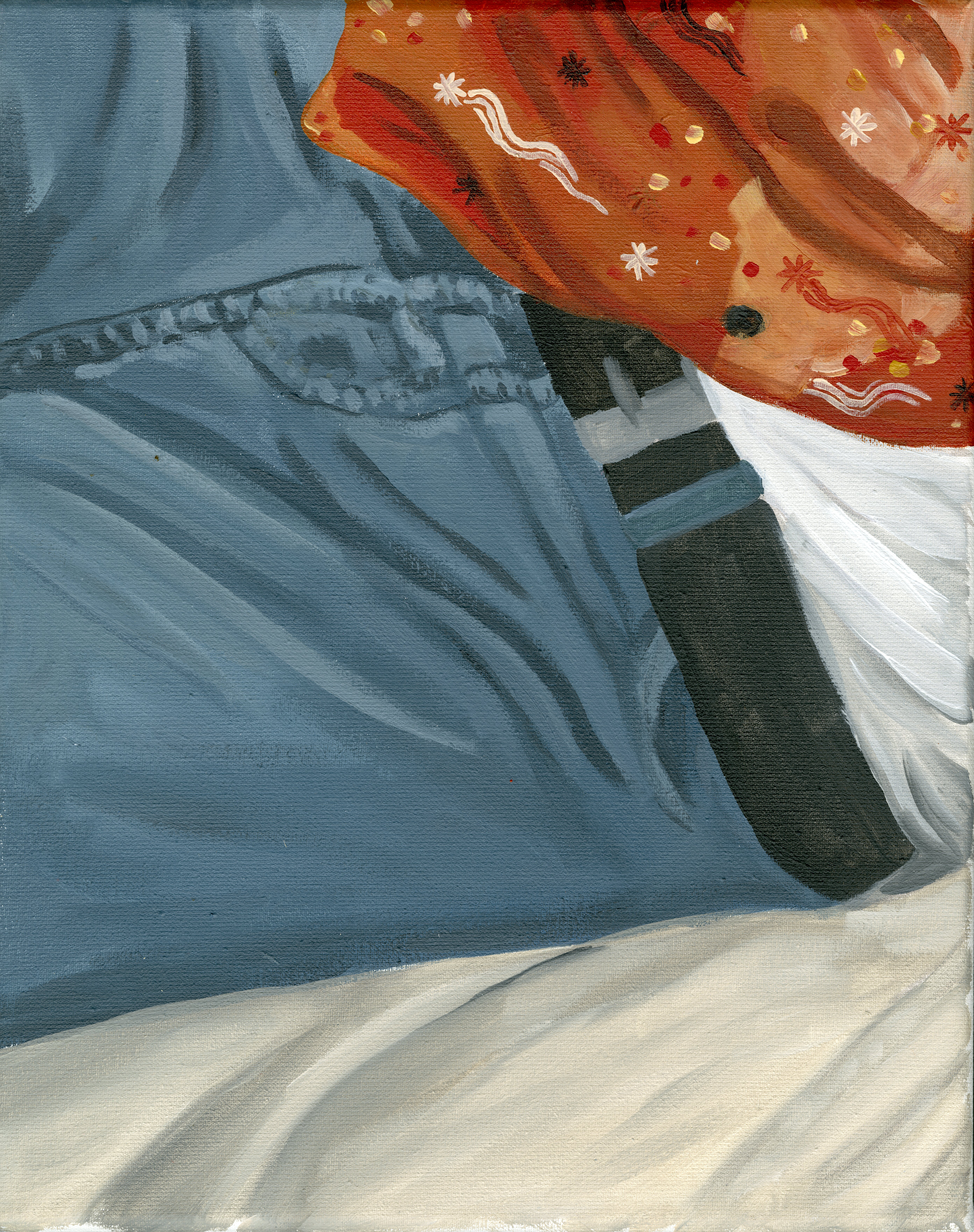 You're wearing my shirt, 2019, acrylic on canvas, 30x24cm