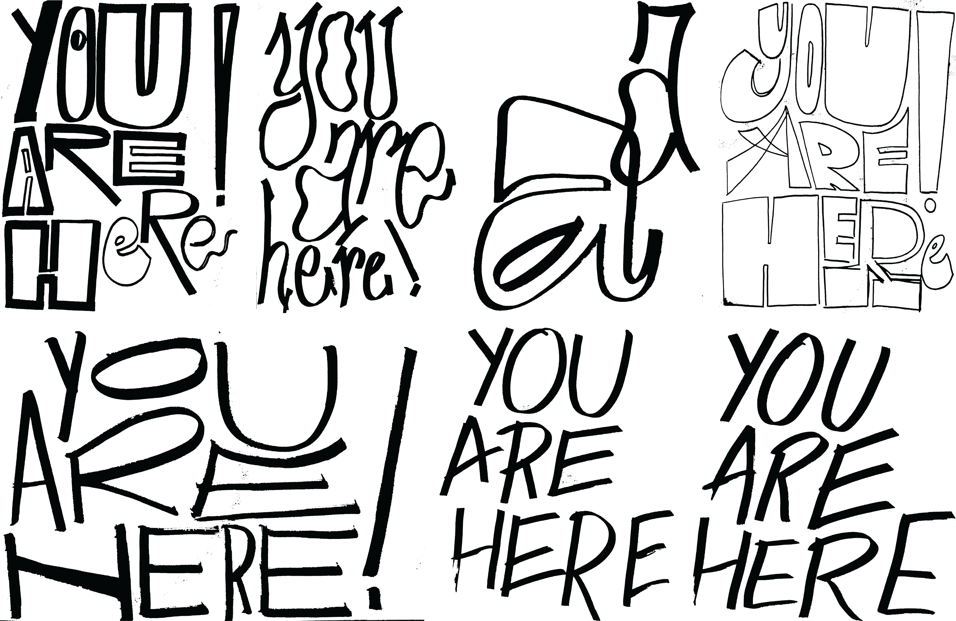 Preliminary sketches of phrase.