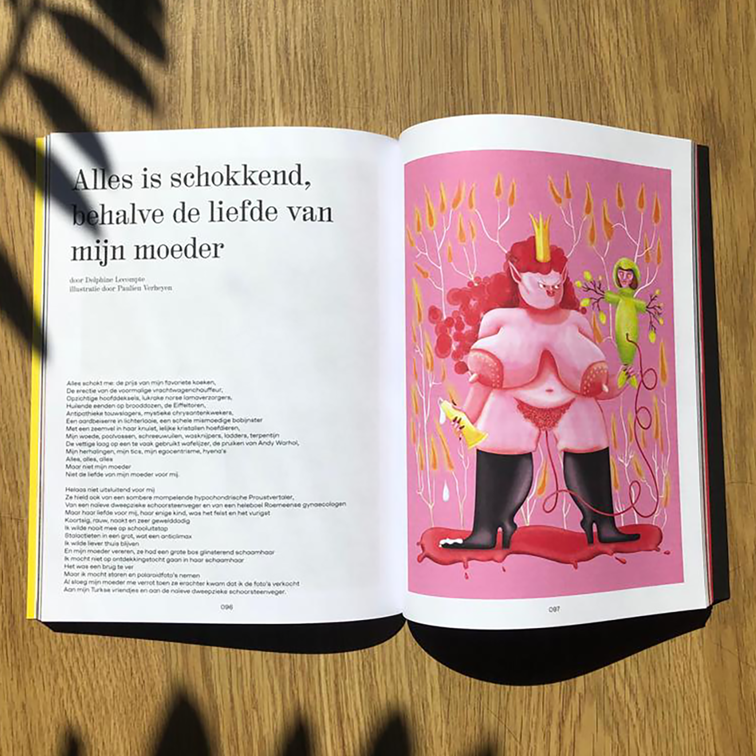 "Alles is schokkend behalve de liefde van mijn moeder" poem by Delphine Lecompte for Coconuts - 2023