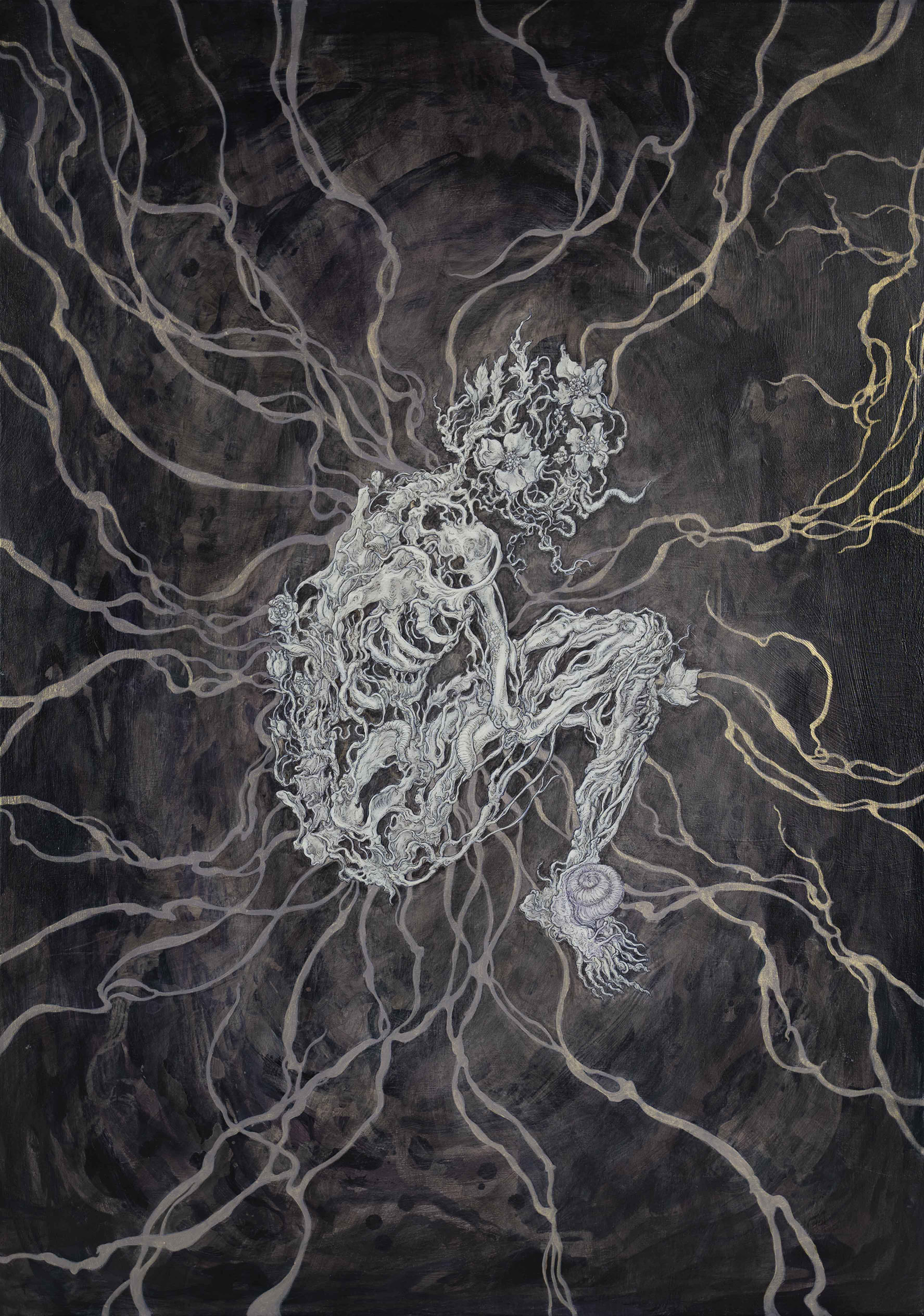 "Dangers of Comfort 2" 70 x 100 cm, acrylic on canvas, 2019