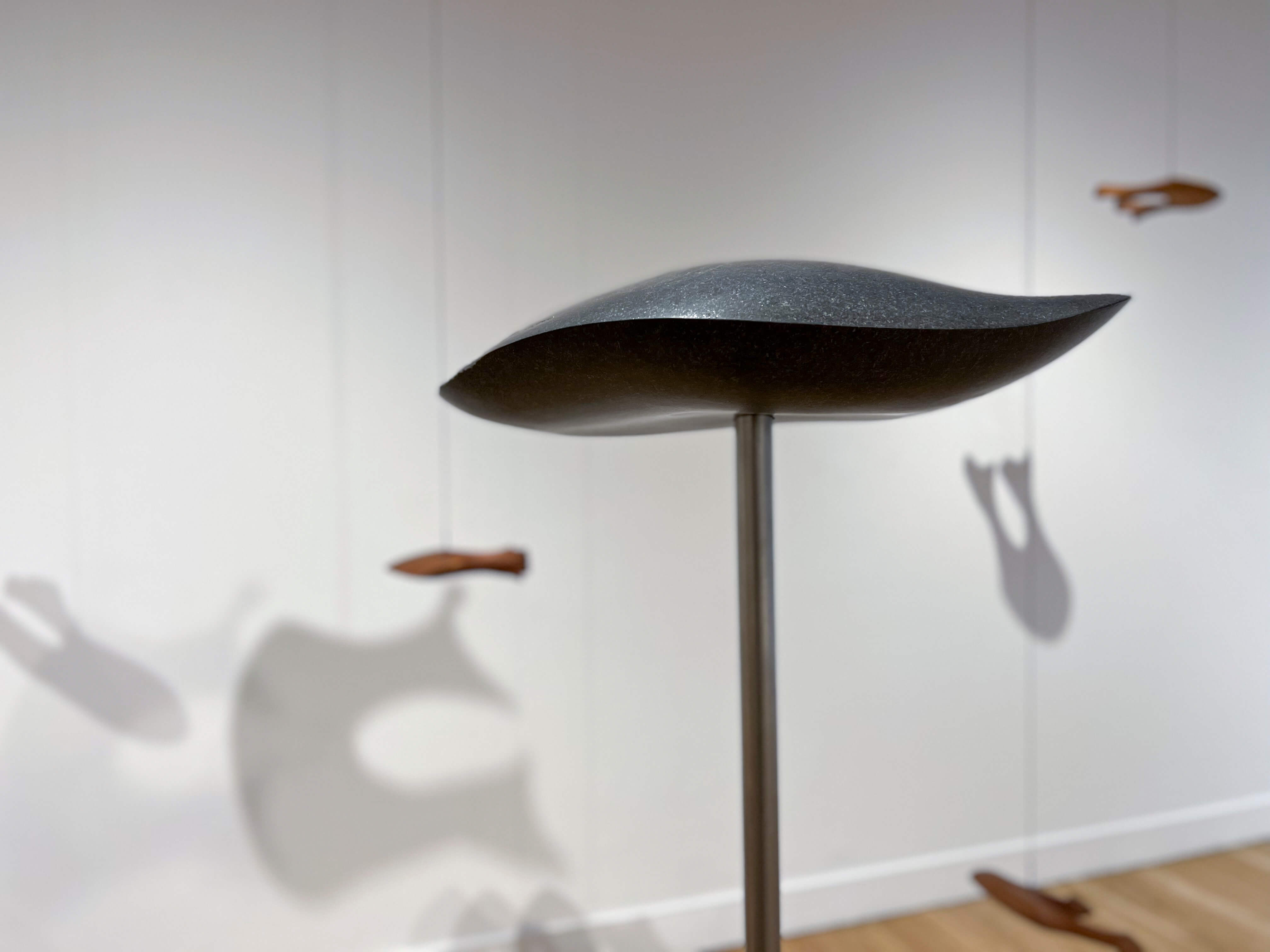 Incredible Lightness: Retrospective (solo exhibition) - Swedish Black Granite Visitor #9 (Little Bird) - Boulder Museum of Contemporary Art - 2021