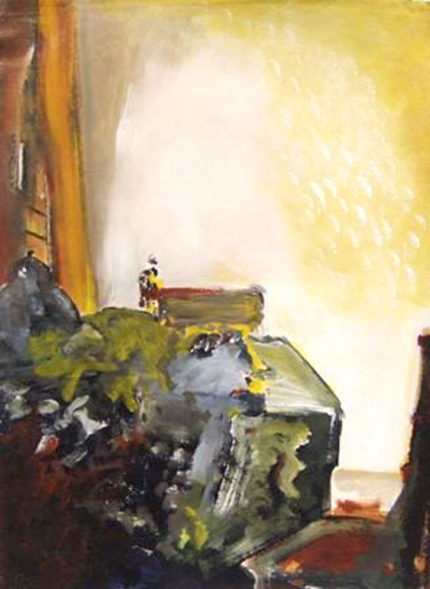 Hommage an Johannis Vermeer III – 2006, Acryl auf Papier, 80 x 50 cm