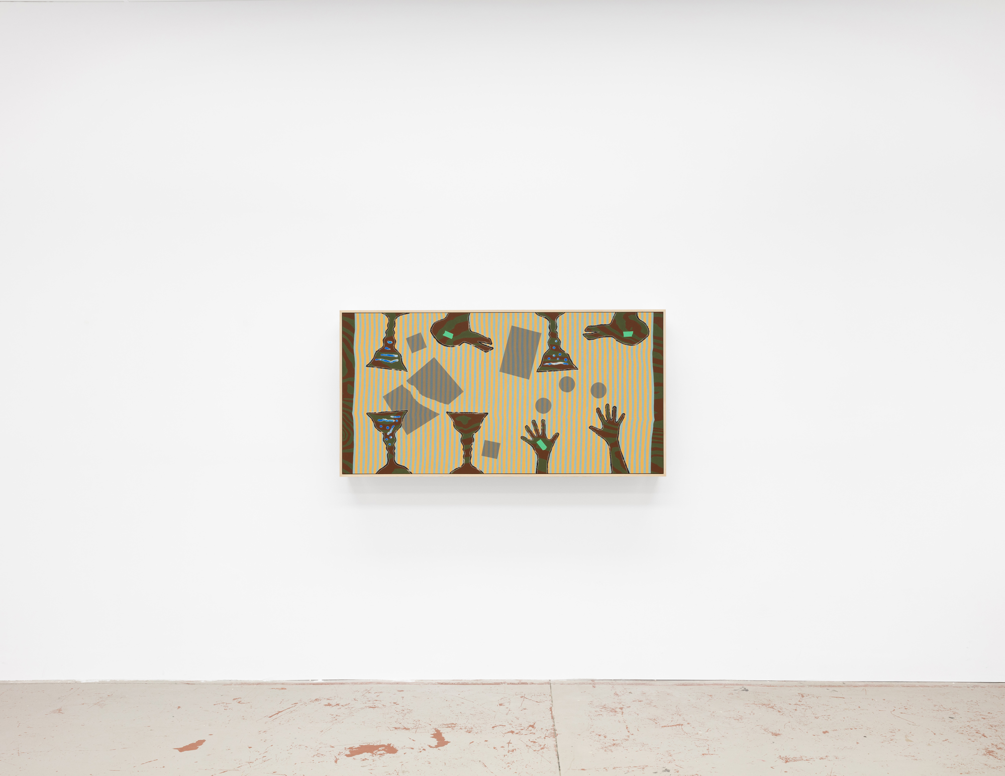 Desk no. 8, 2021, oil on panel, wood frame
