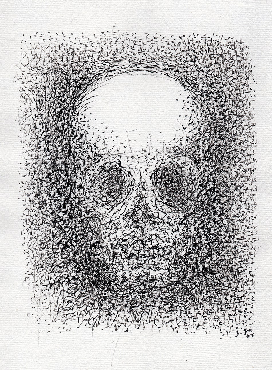 Gregory Masurovsky Crâne, 2008 Encre de chine 21 x 15 cm