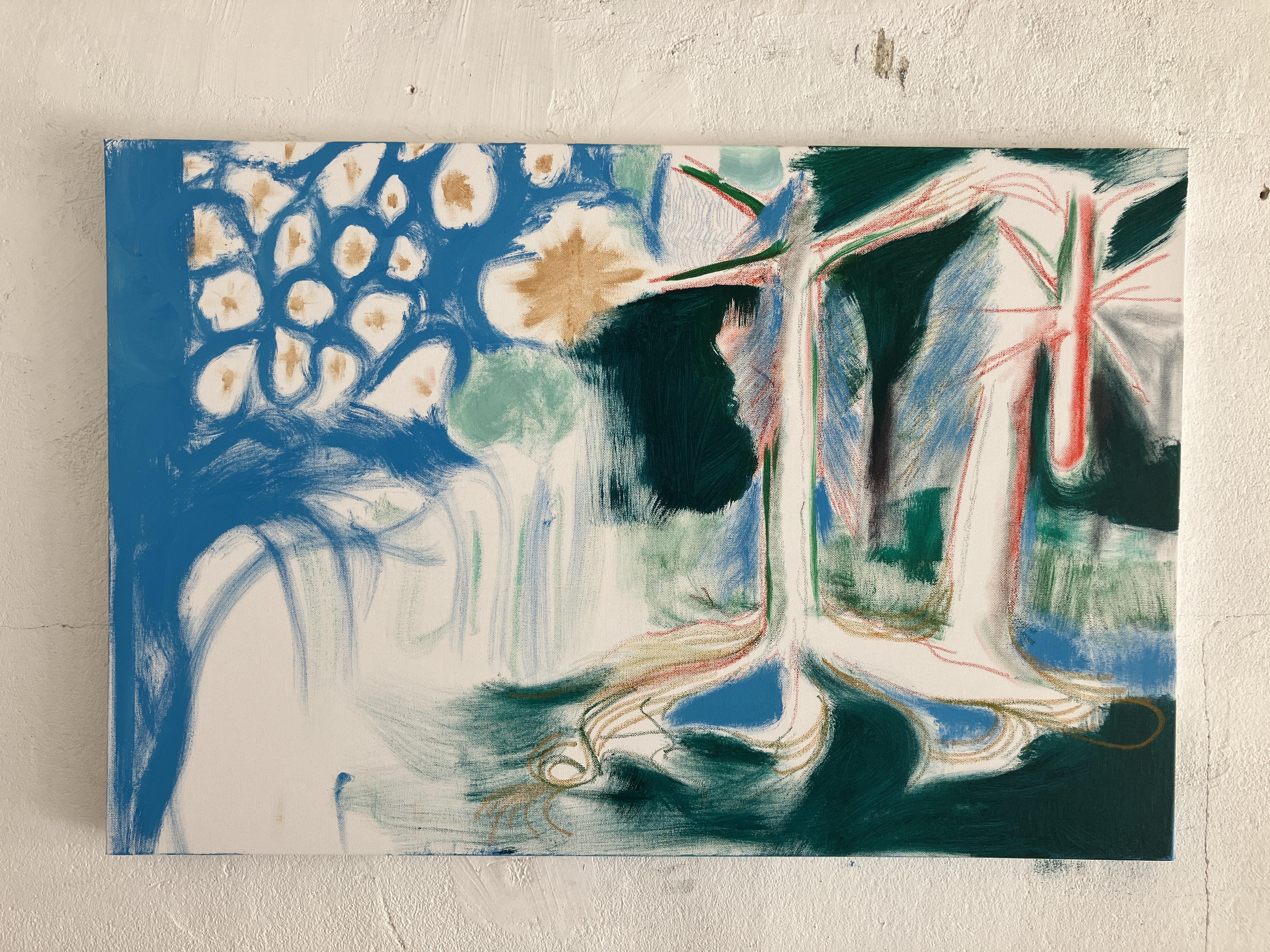  Undergrowth, acrylic & oil on canvas 48&rdquo; x 32&rdquo;