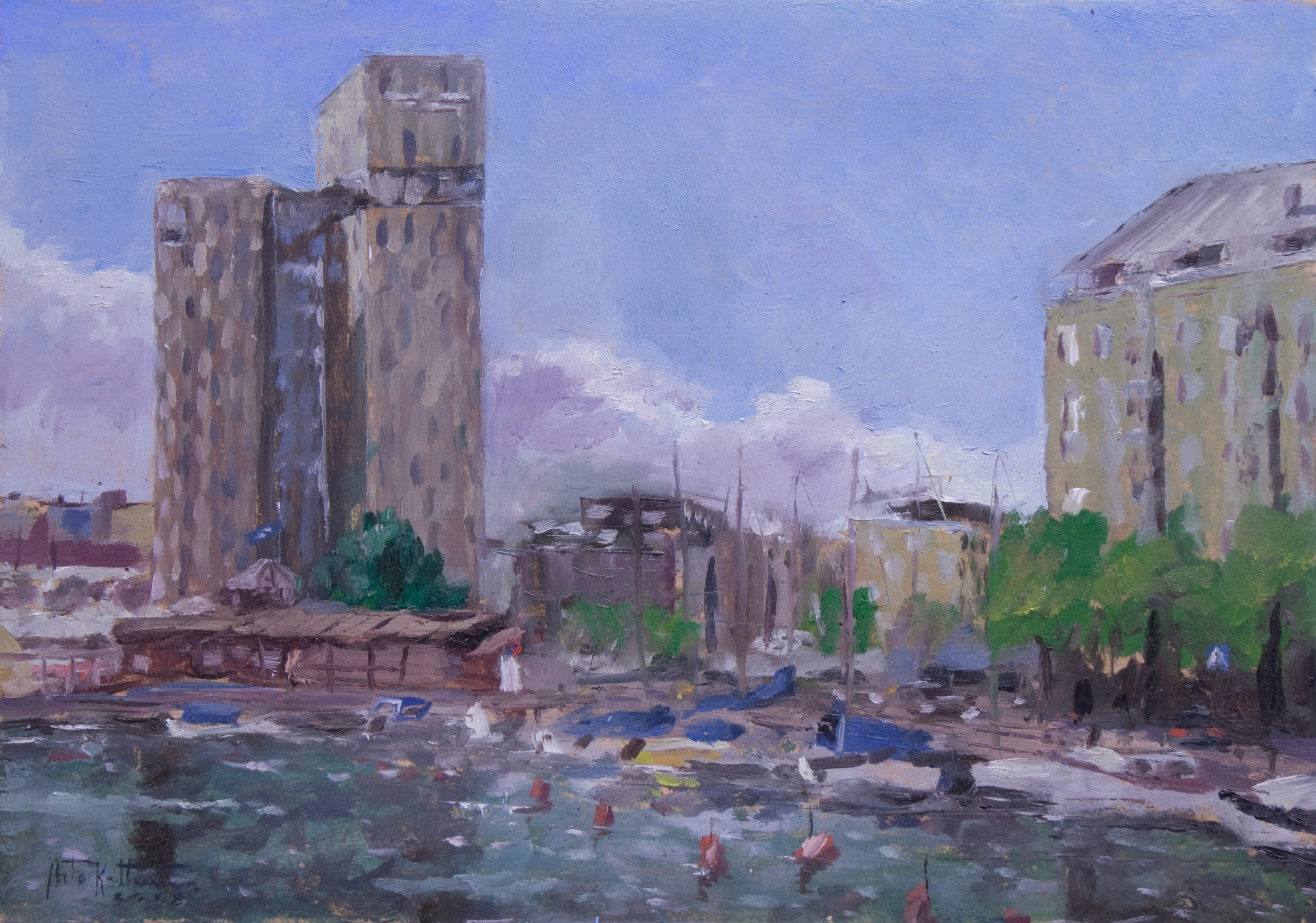 "Hietalahdenranta", oil, 25x35cm, 2018