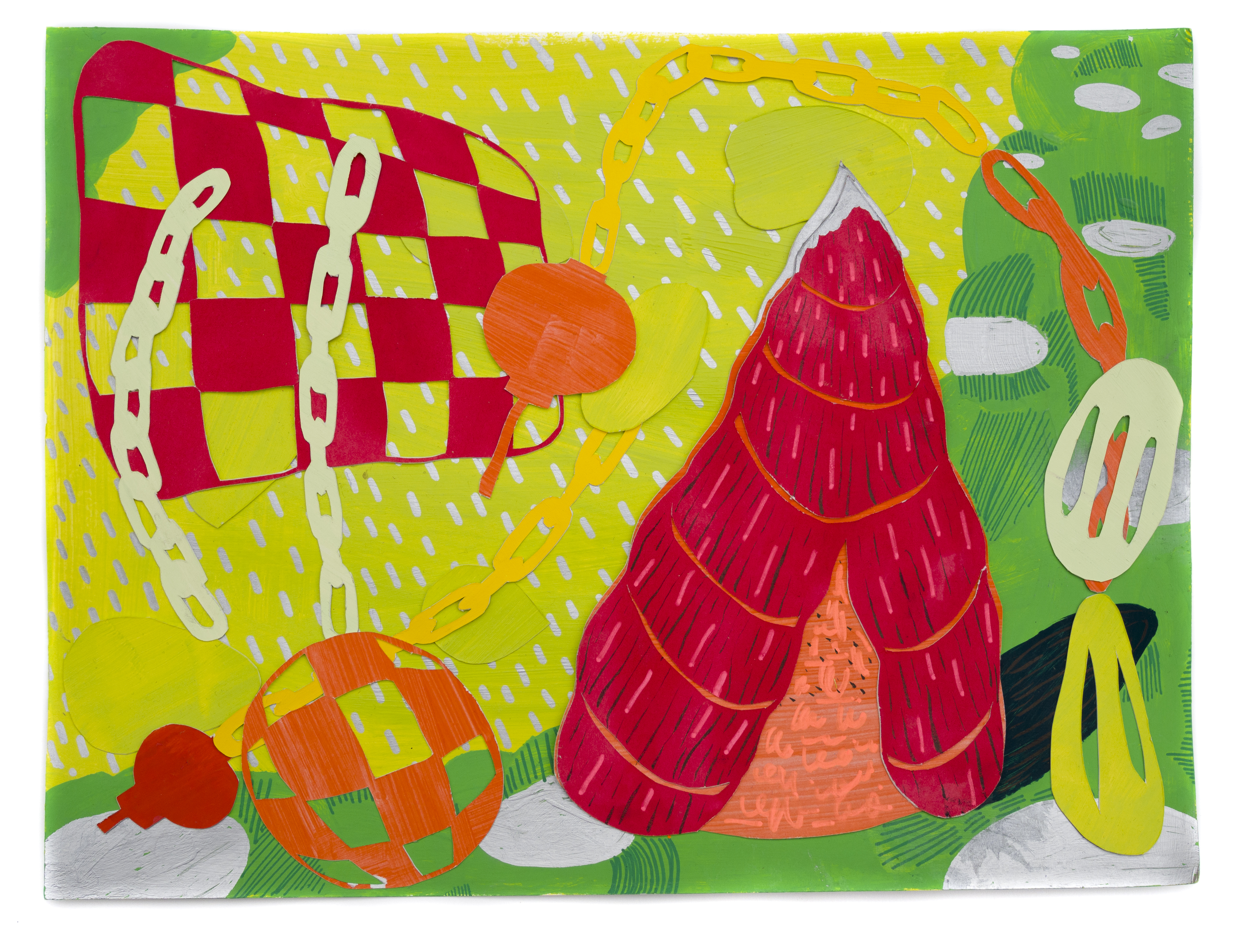 To Celebrate, 8.5" X 11", mixed media on paper, 2021