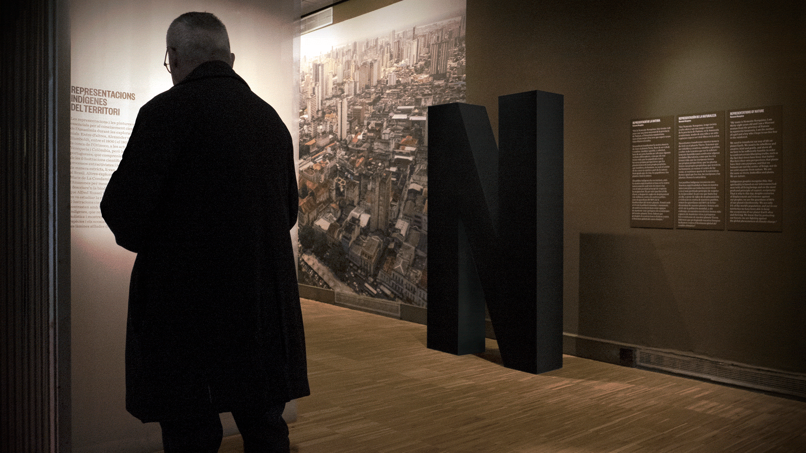 Each letter is two meters tall