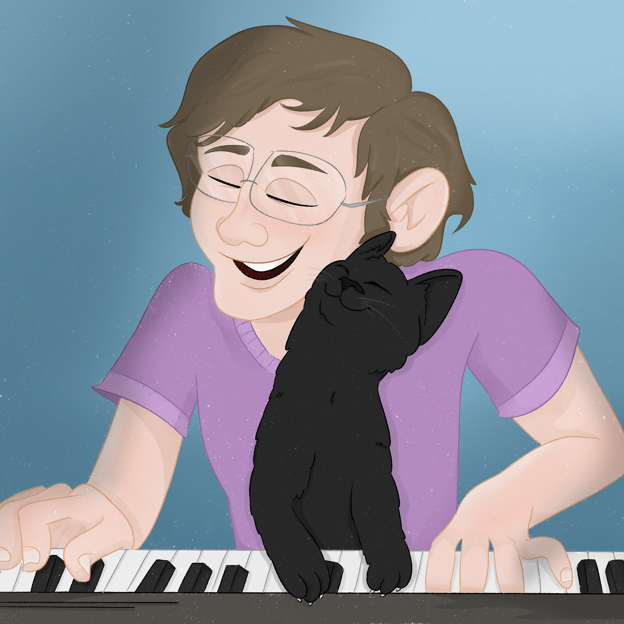 James and his cat