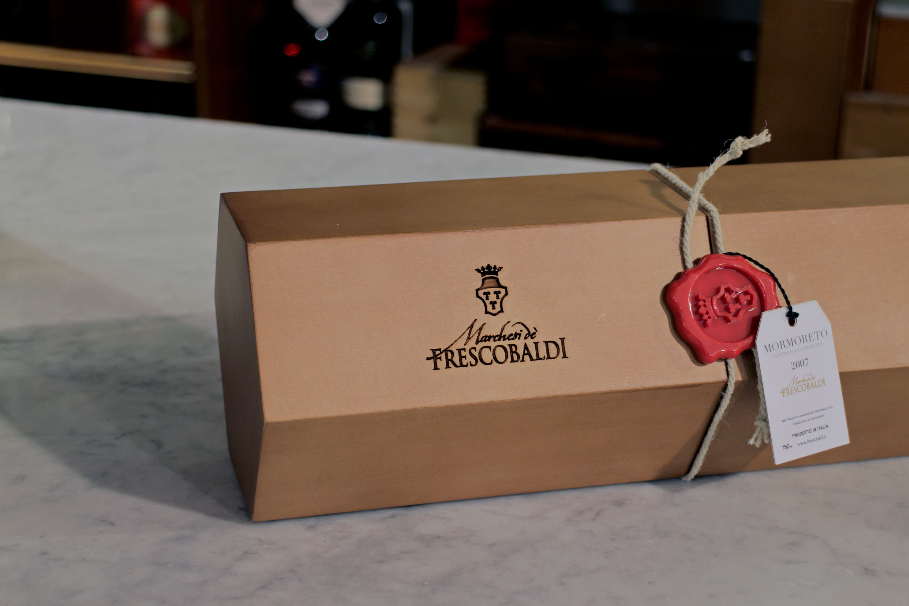 Marchesi De Frescobaldi - Confezione Regalo Cassetta Porta Calici Con 3  Bottiglie Marchesi De Frescobaldi Cod. XM01