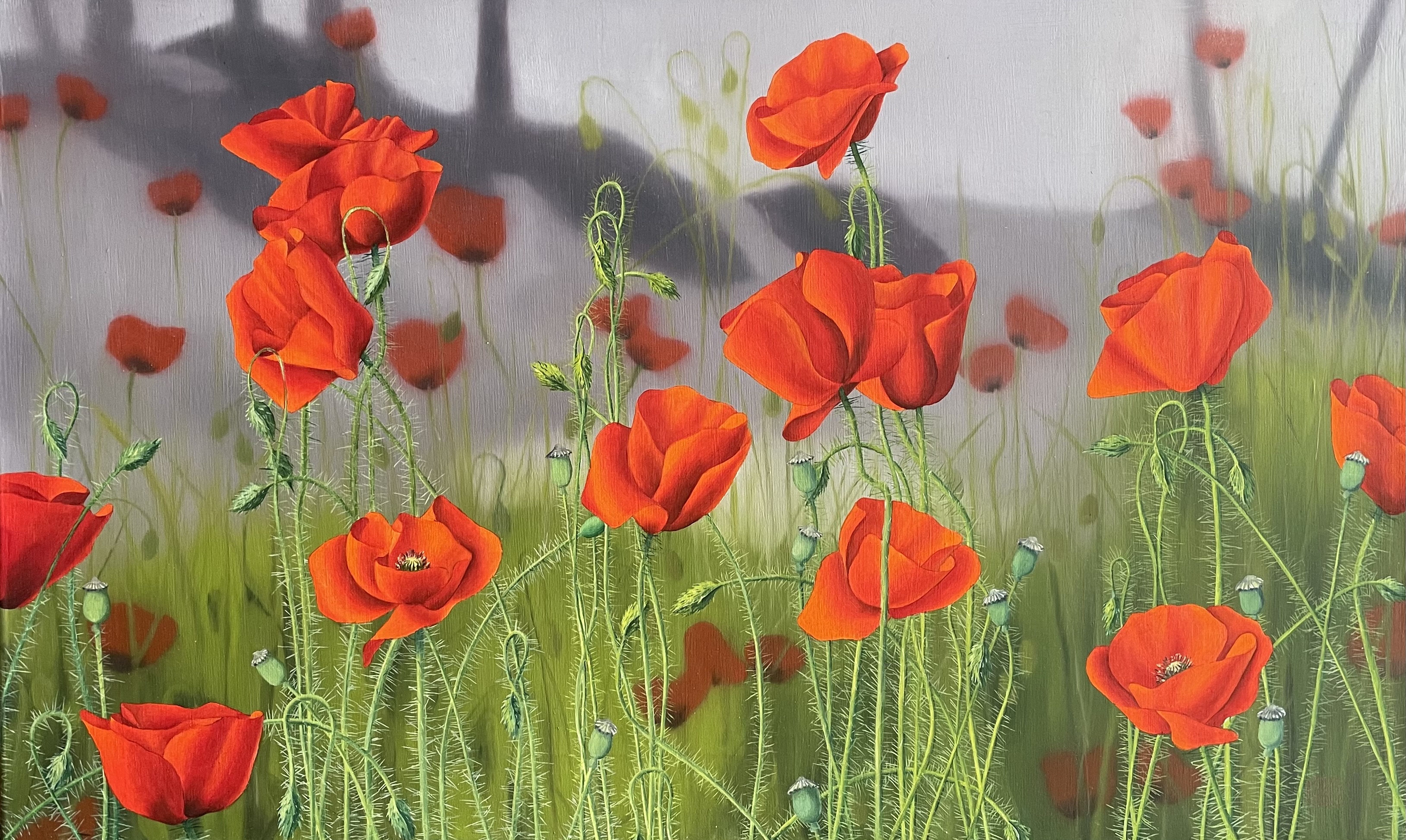 146–Mohnfeld 638×62 cmÖl auf Leinwand2022︎ Bild kaufen