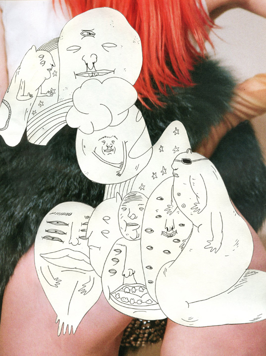 "Sexual", 2016, Ink & Collage