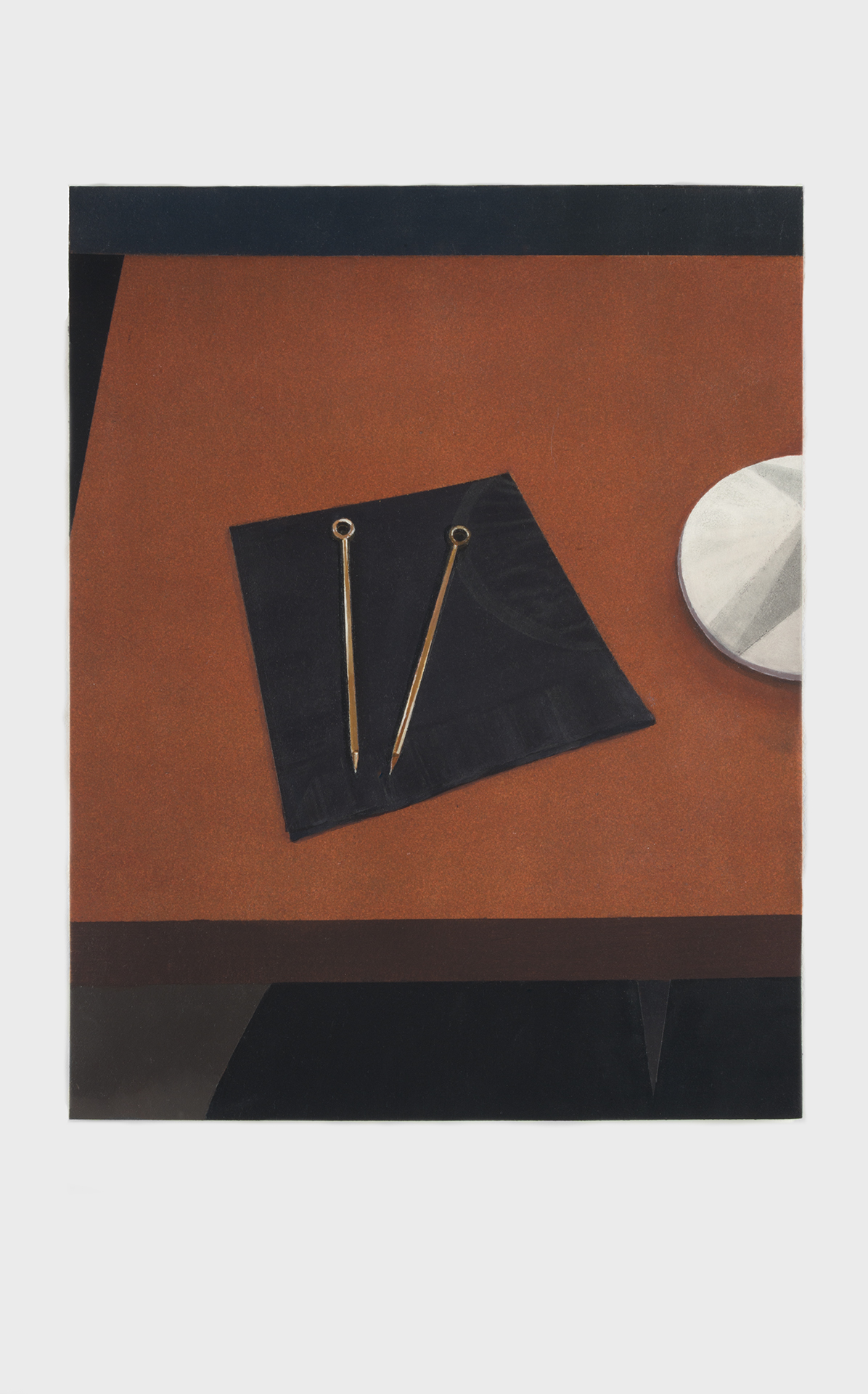 Happy hour, 2019acrylic and graphite on paper mounted on panel, 11 x 14 in.