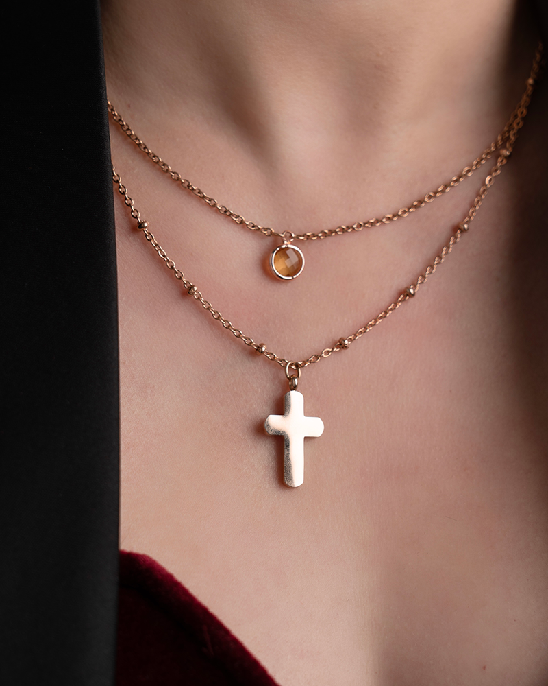 The Constellation Co. "Rose Gold Cross" pendant
