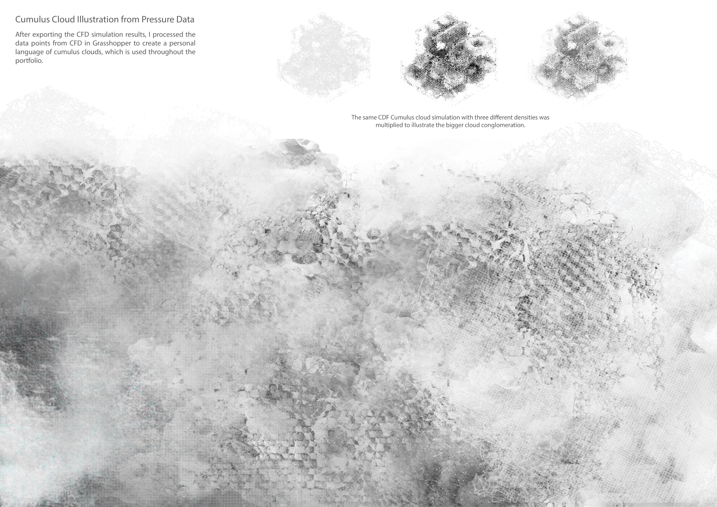 Cloud Illustration created with air pressure data from CFD Simulation