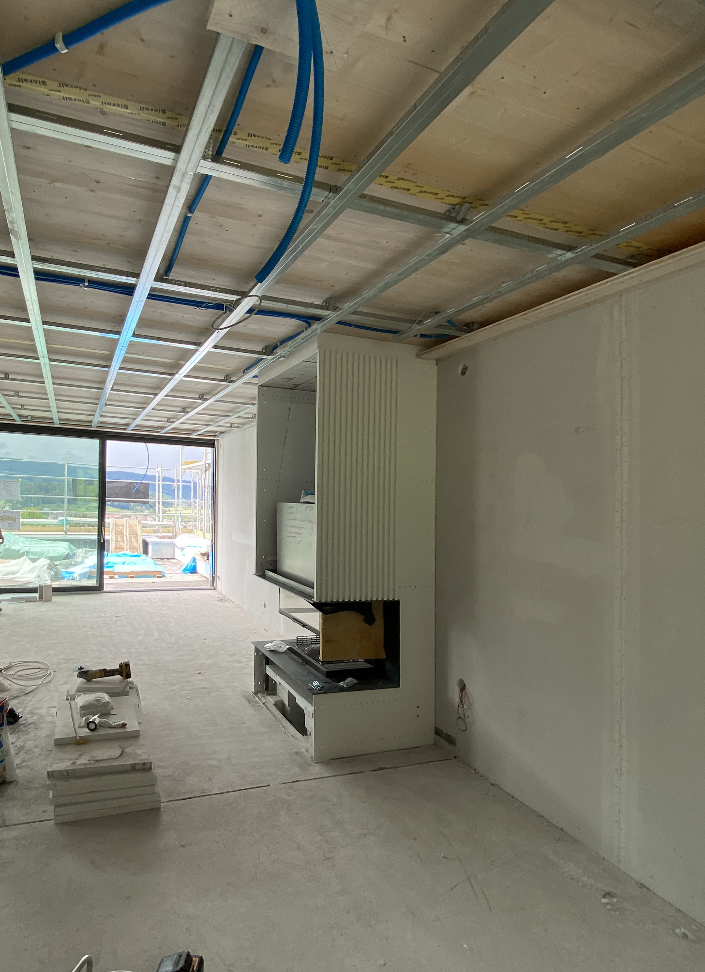 Baustelle Wohnraum/Küchen