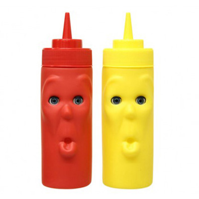 Blink Catsup and Mustard Bottles