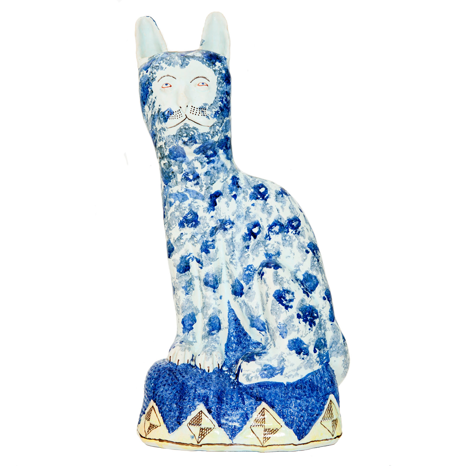 HN898 Blue Spotty Cat with Upright Ears, 2.11.10Glazed ceramic earthenware42.5 x 19cm