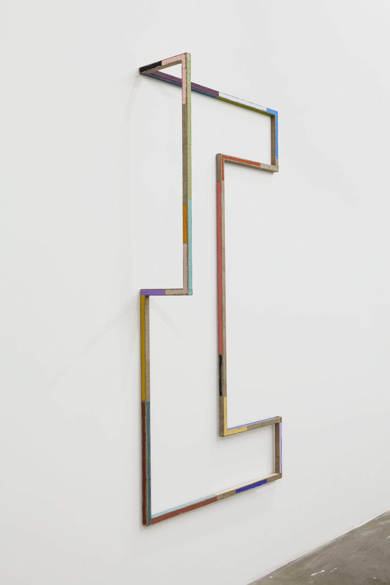 The Not Yet (Signal 18), 2015Steel wrapped with linen, acrylic paint72" x 37" x 10"