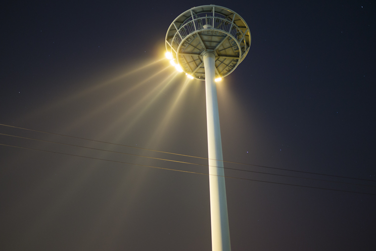 view of a scuttled spaceship // yokohama port