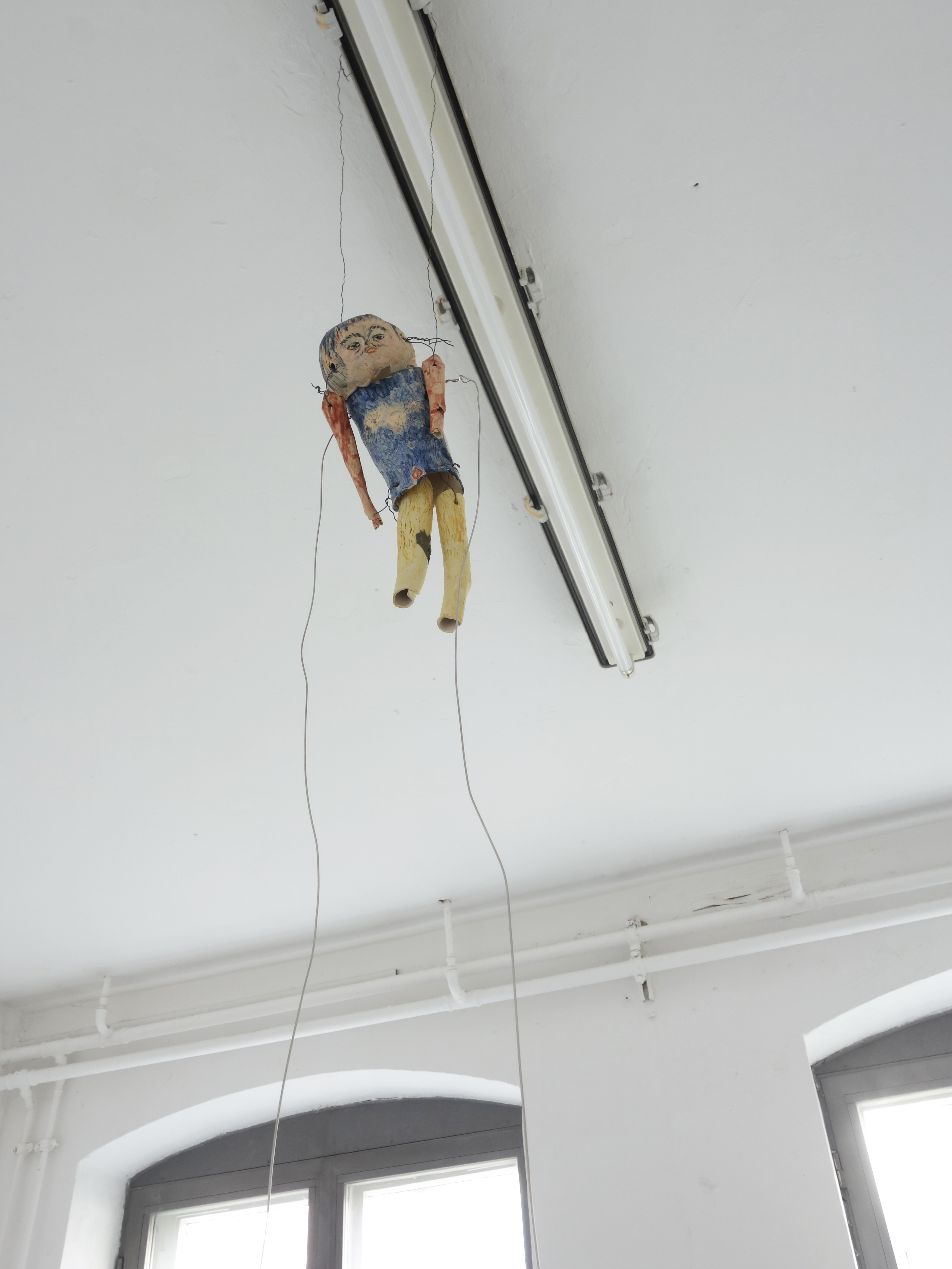 I Have Many Parts (detail) ceramic, wire 2019