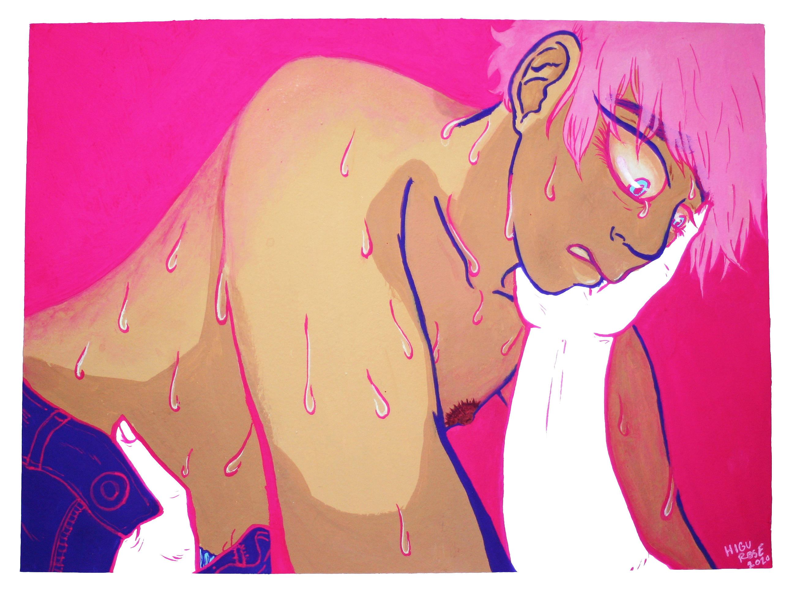 YACOUBIAN TOUCH (acryla gouache on watercolor paper)