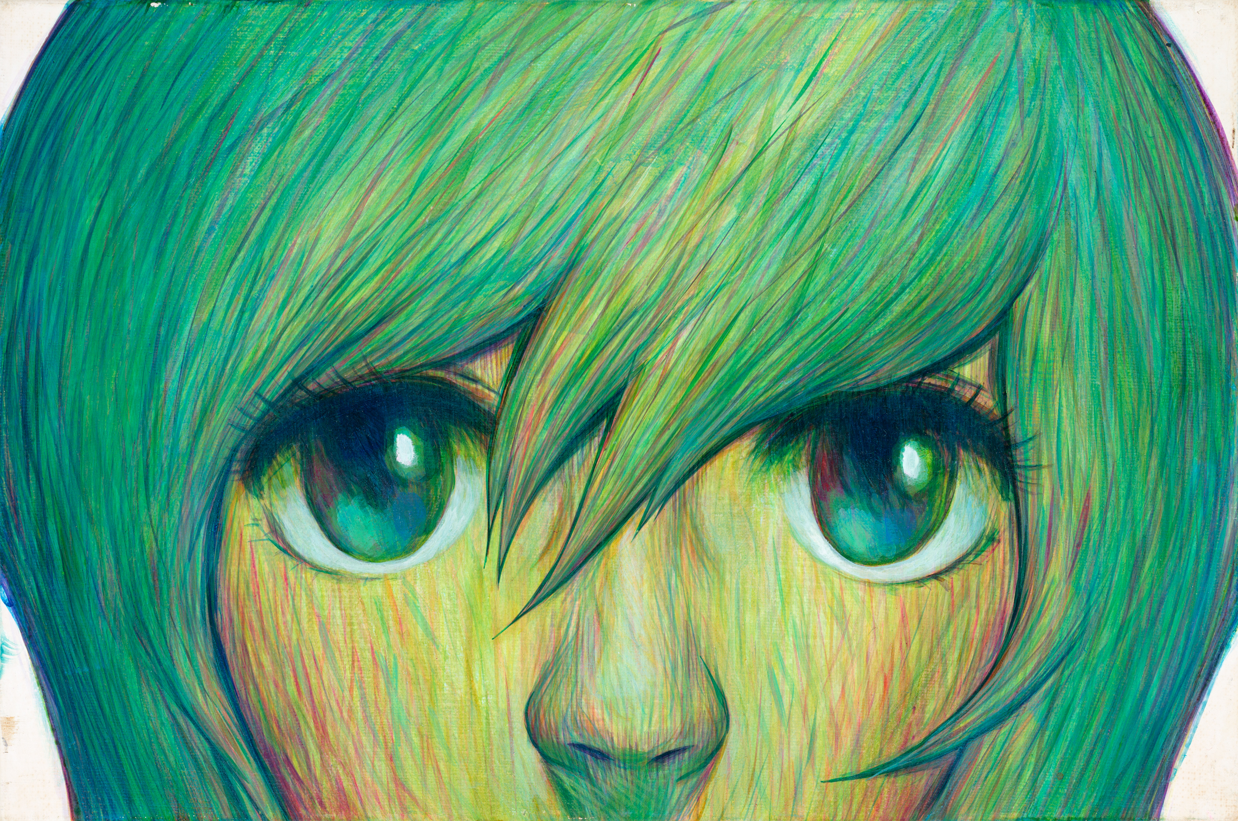 제목 미상, 연도 미상, 캔버스에 아크릴릭, 27 x 41cmNo Title, unknown date, acrylic on canvas, 27 x 41cm