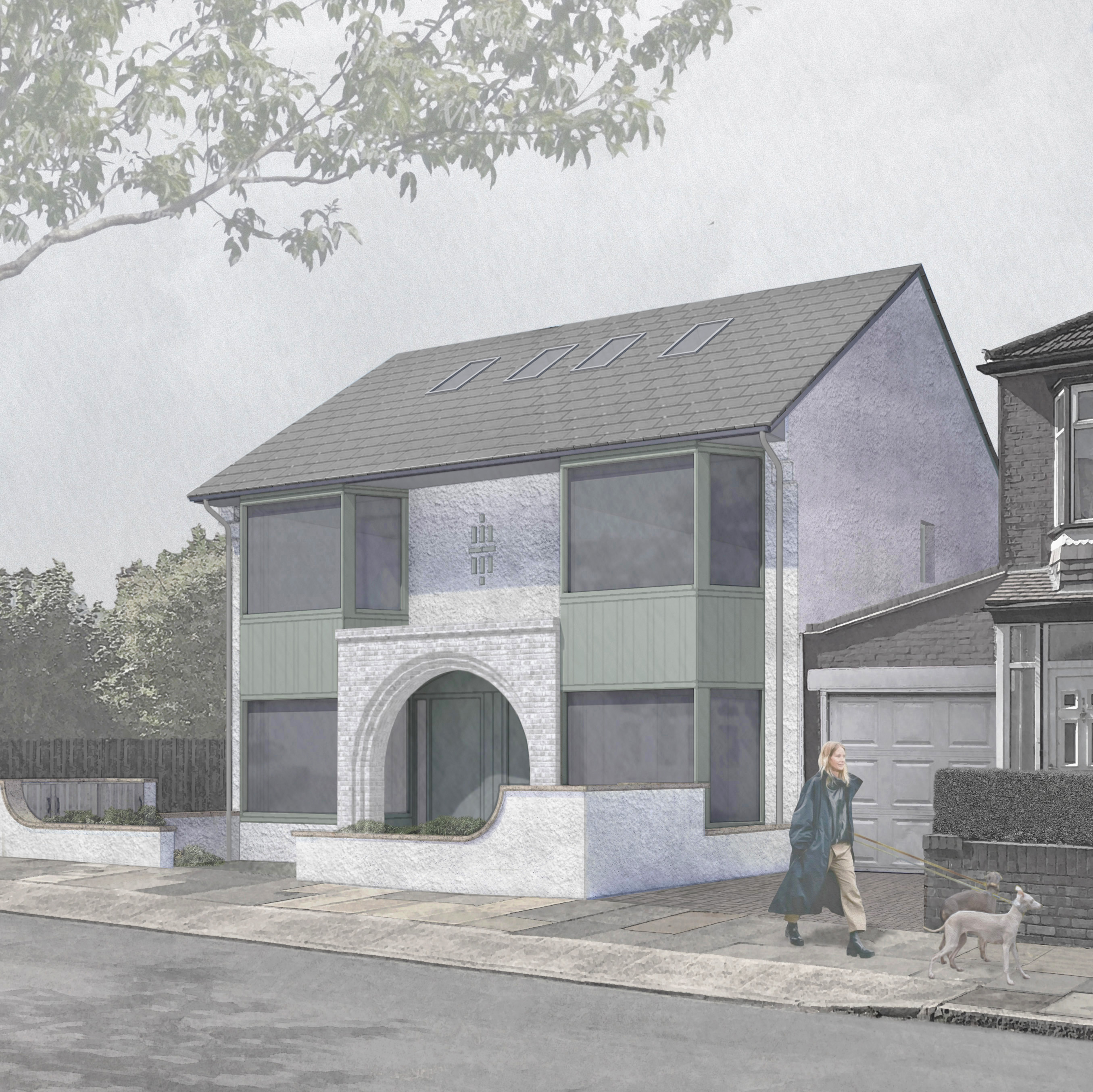 Pair of hempcrete houses in London