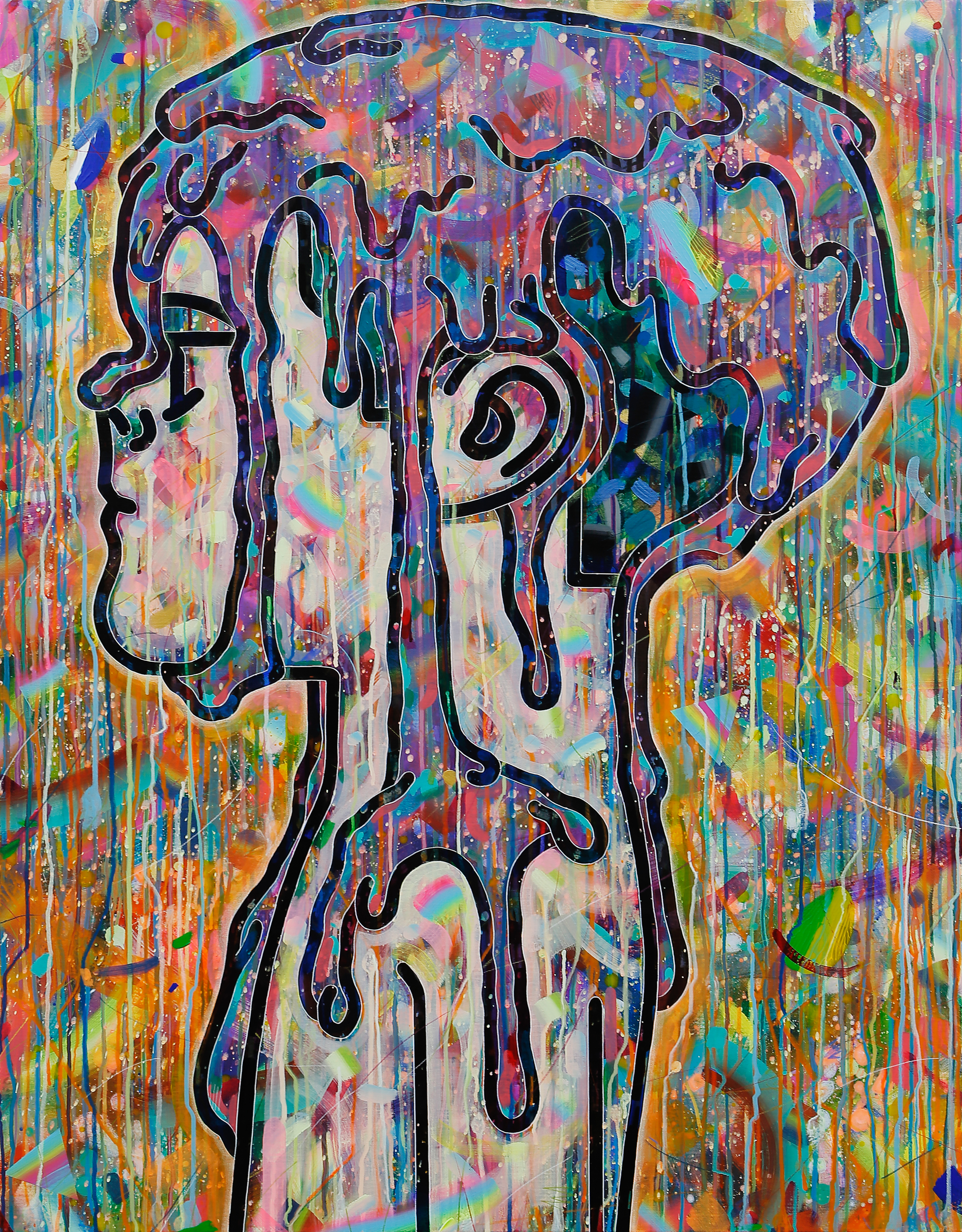 It doesn't bother me at all 2015, 캔버스에 아크릴, 색연필, 116.5 x 90.5cm2015, acrylic and colored pencil on canvas, 116.5 x 90.5cm