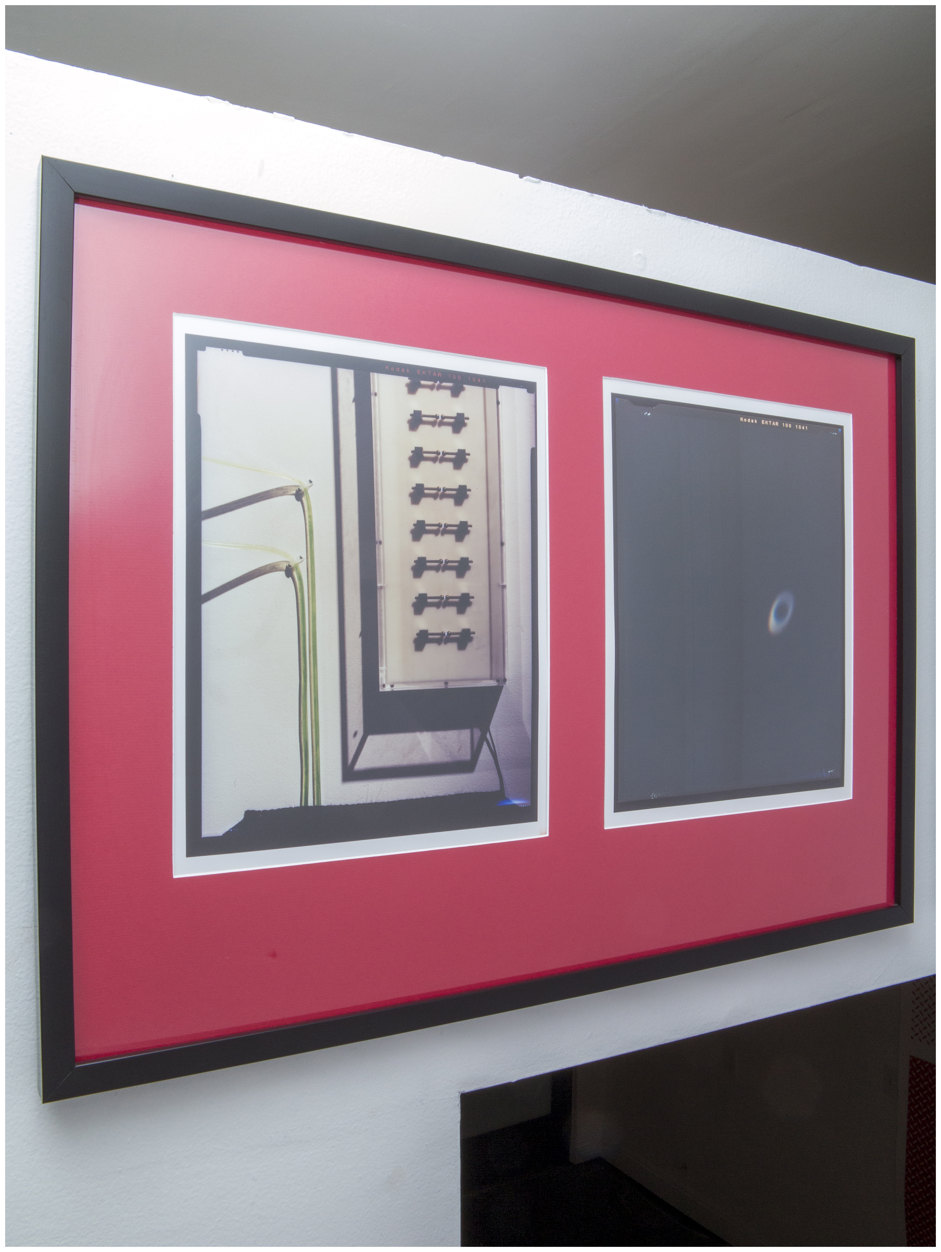 Images Shot Through With Jagged Streaks of Electric Blue | The Rhetoric Faded Before the Sun of Reality, 2014Glossy RA-4 paper, mat board, plexiglass, plastic frame28.875 x 20.938 x .875 in.73.34 x 53.18 x 2.22 cm