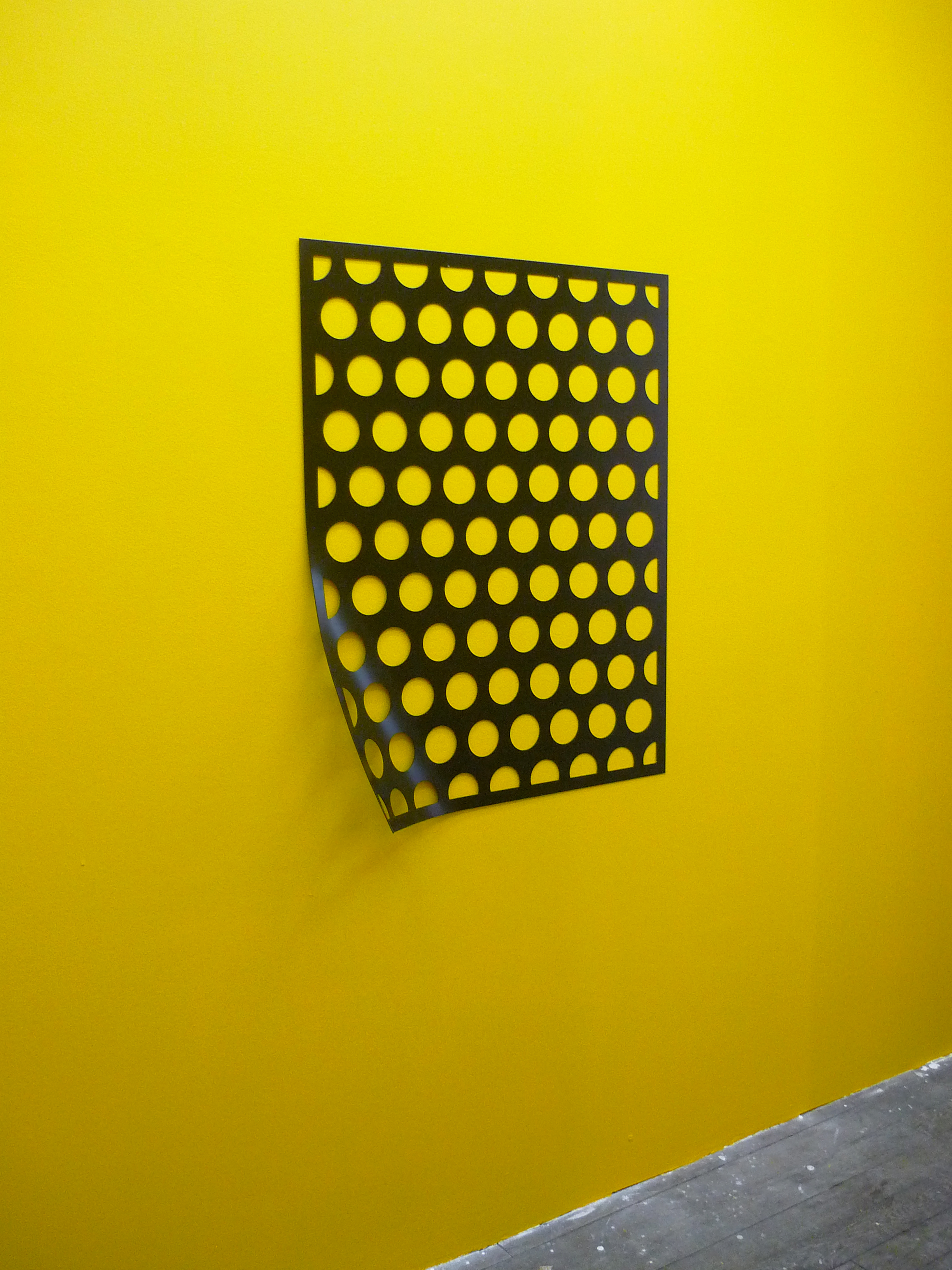 Hello Rei Kawakubo, laser cut and painted aluminium, 100x80 cm, 2014.