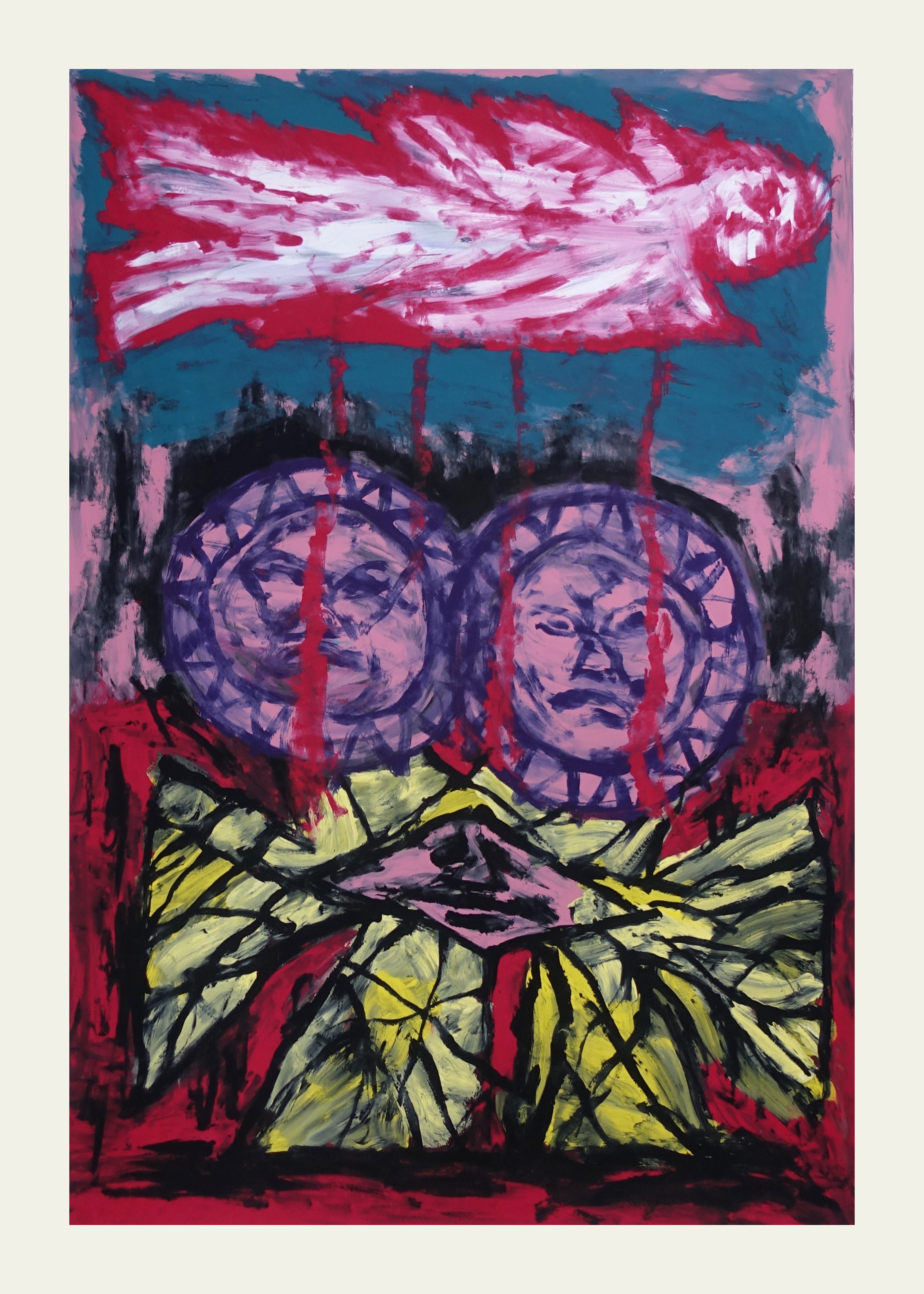 The Fourth Grades of Warmthserigraphic monotype on paper, 140x100cm, 2024