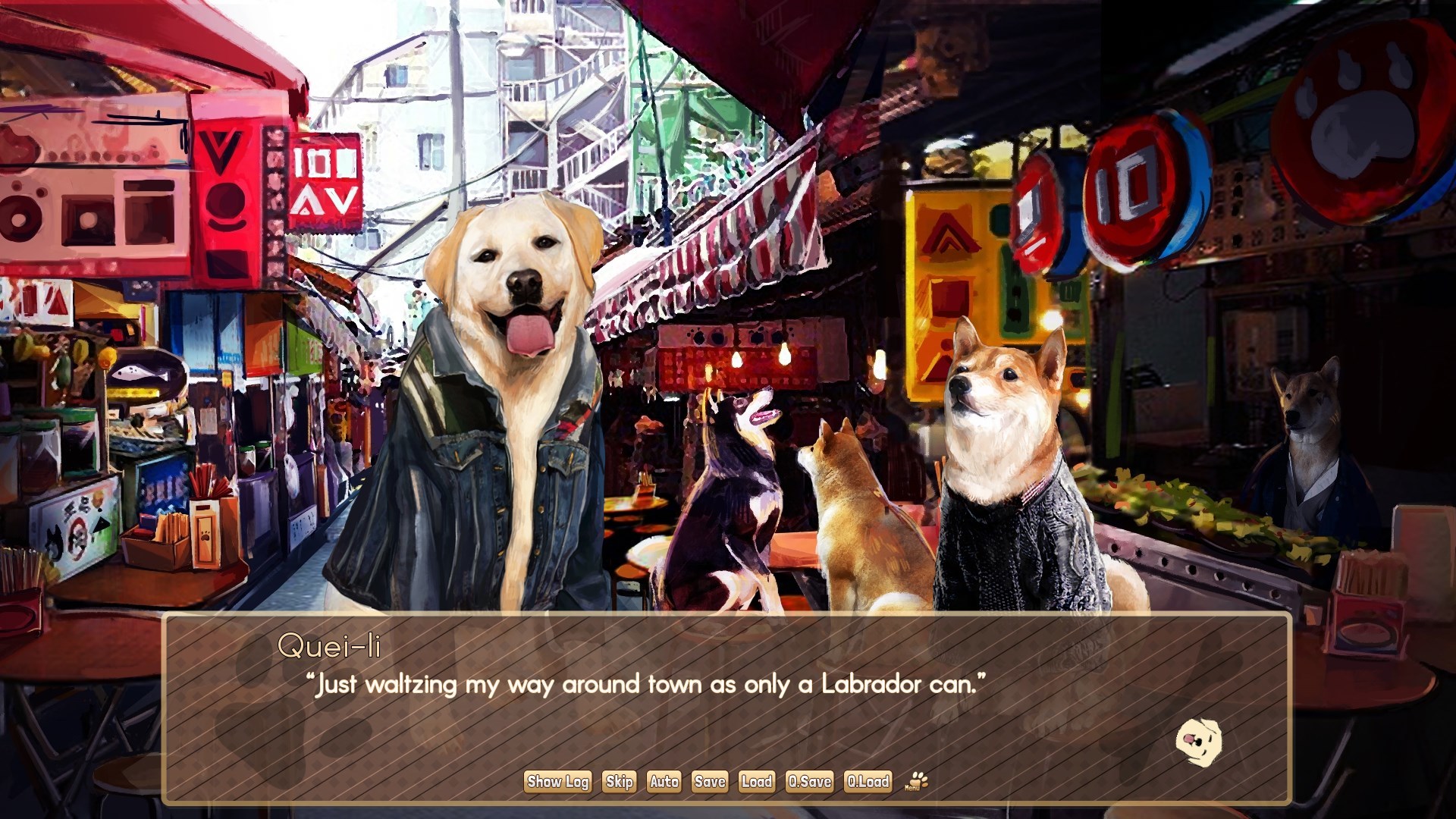 Syd makes the difficult decision to return to Shiba Island, but runs into a mysterious Labrador retriever. The background is based on night markets and street food stalls in Taiwan.