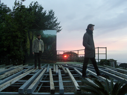 Alex Cecchetti and Mark Geffriaud, It's quite nice to come at night, performance during the residency, February 5, 2012, Capri