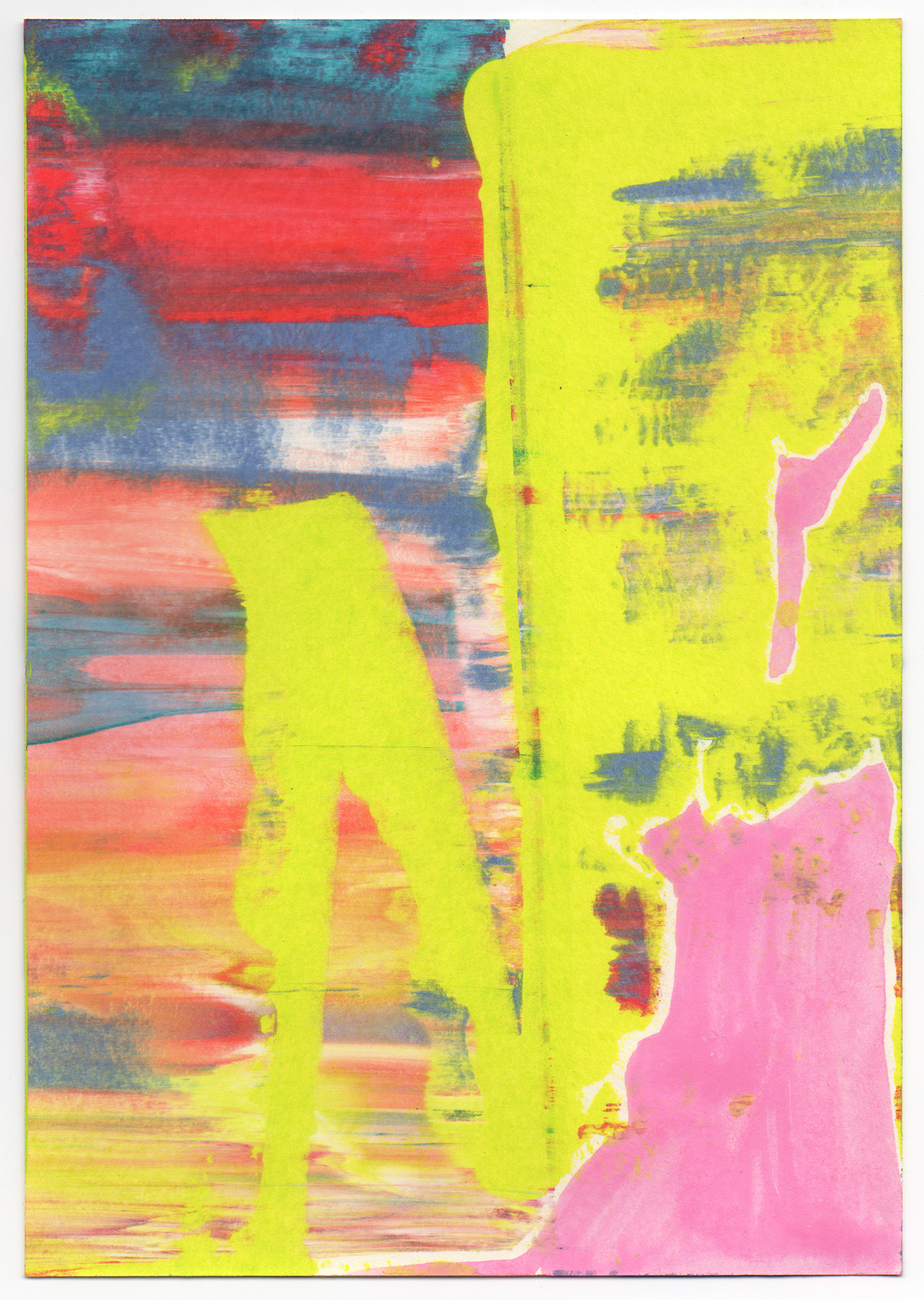 Untitled 442, 2018, Acrylic on paper, 21x14.8cm