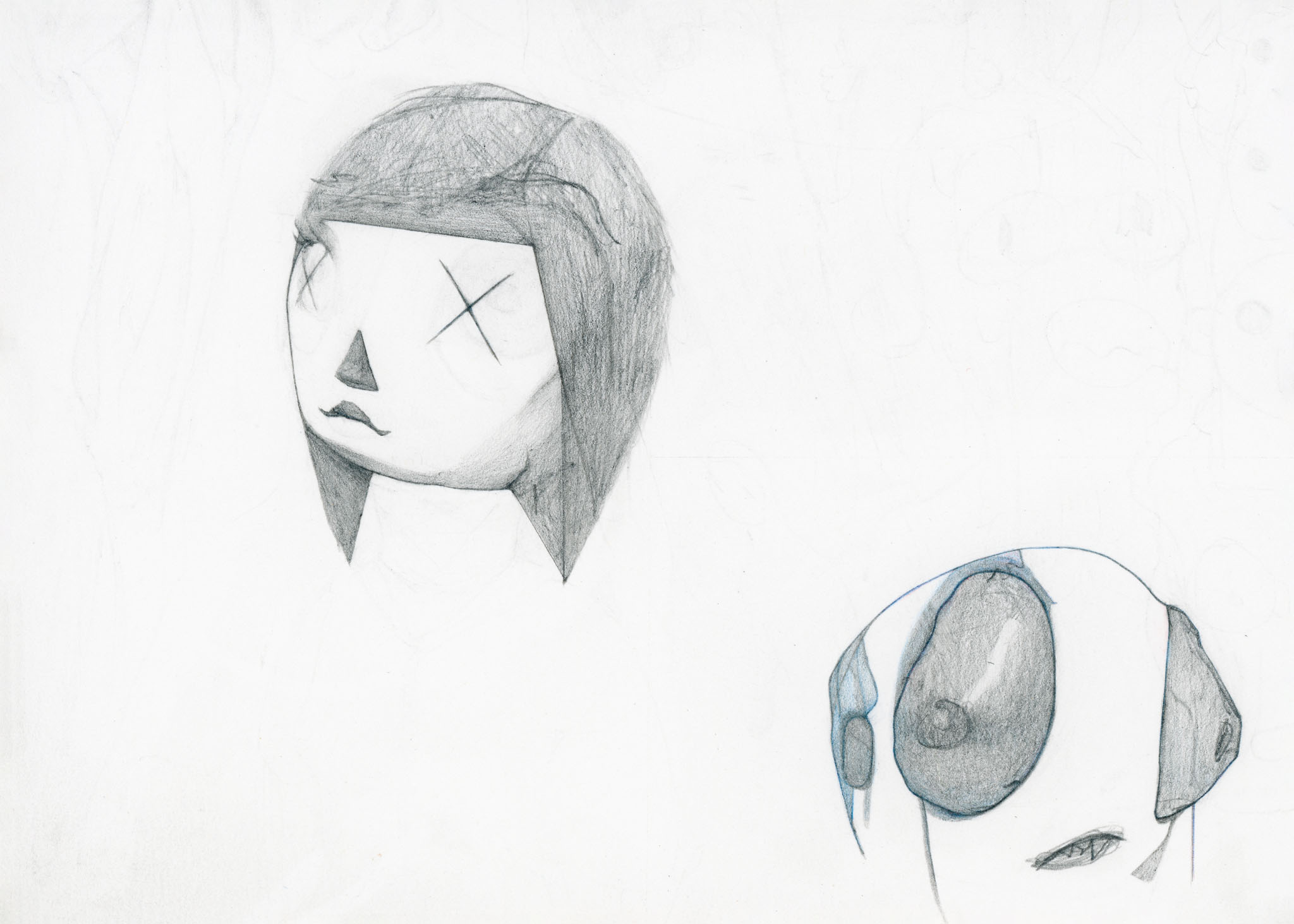 Buddies 5x7 colored pencil, graphite on paper 2012