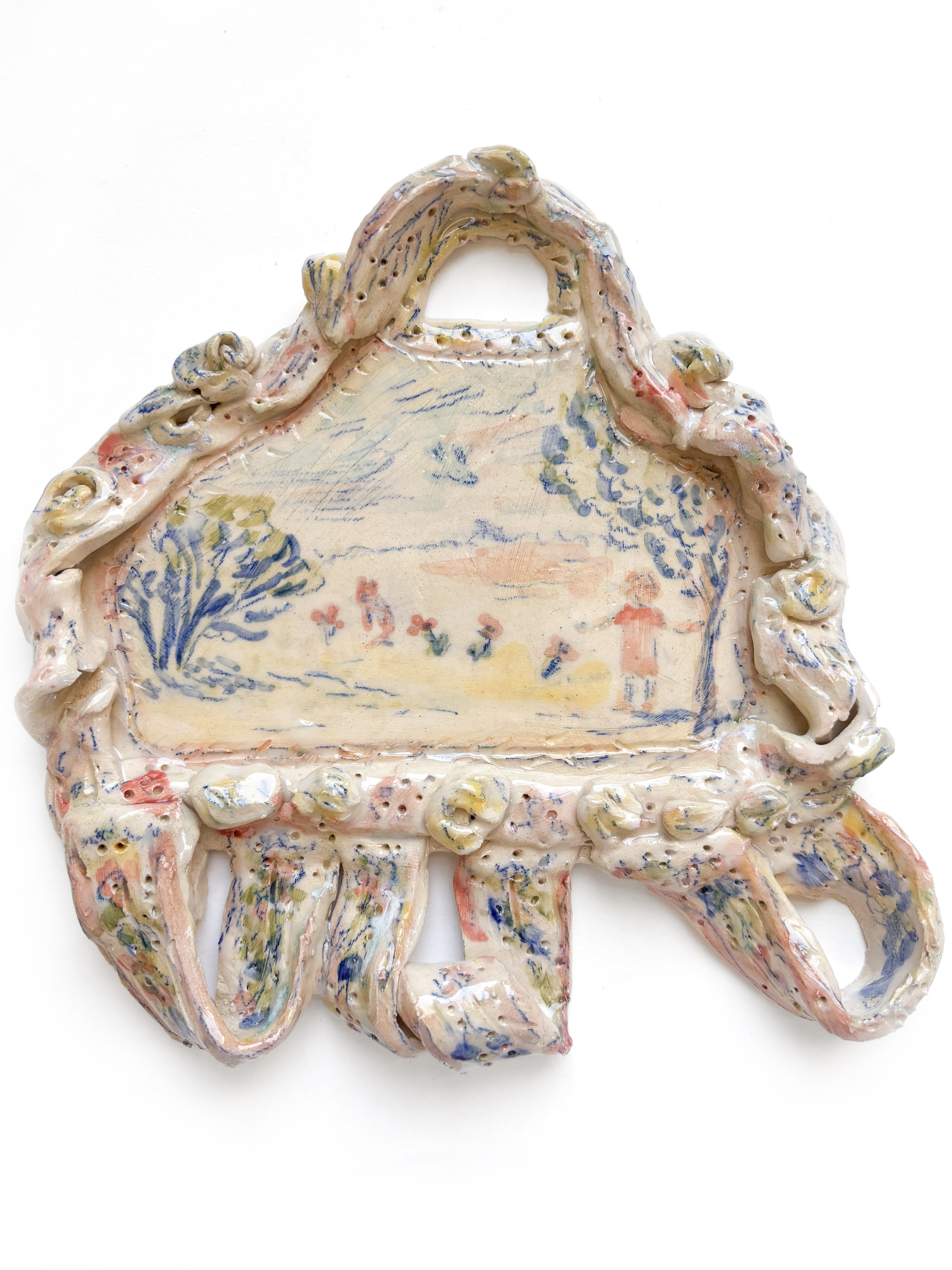 „A dance under the tree", H20cm x W19cm, glazed ceramics, 2025