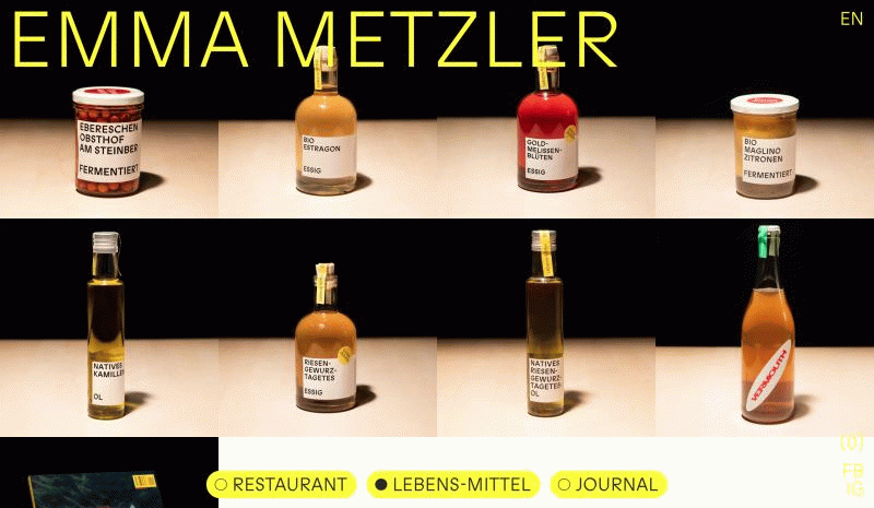 Copy Newsletter & Journal // Restaurant Emma Metzler