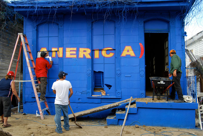 (America), 2008, site-specific installation, KK Projects, Art is Life, New Orleans, sponsored by the Richard Massey Foundation for Art and Science, New York CIty