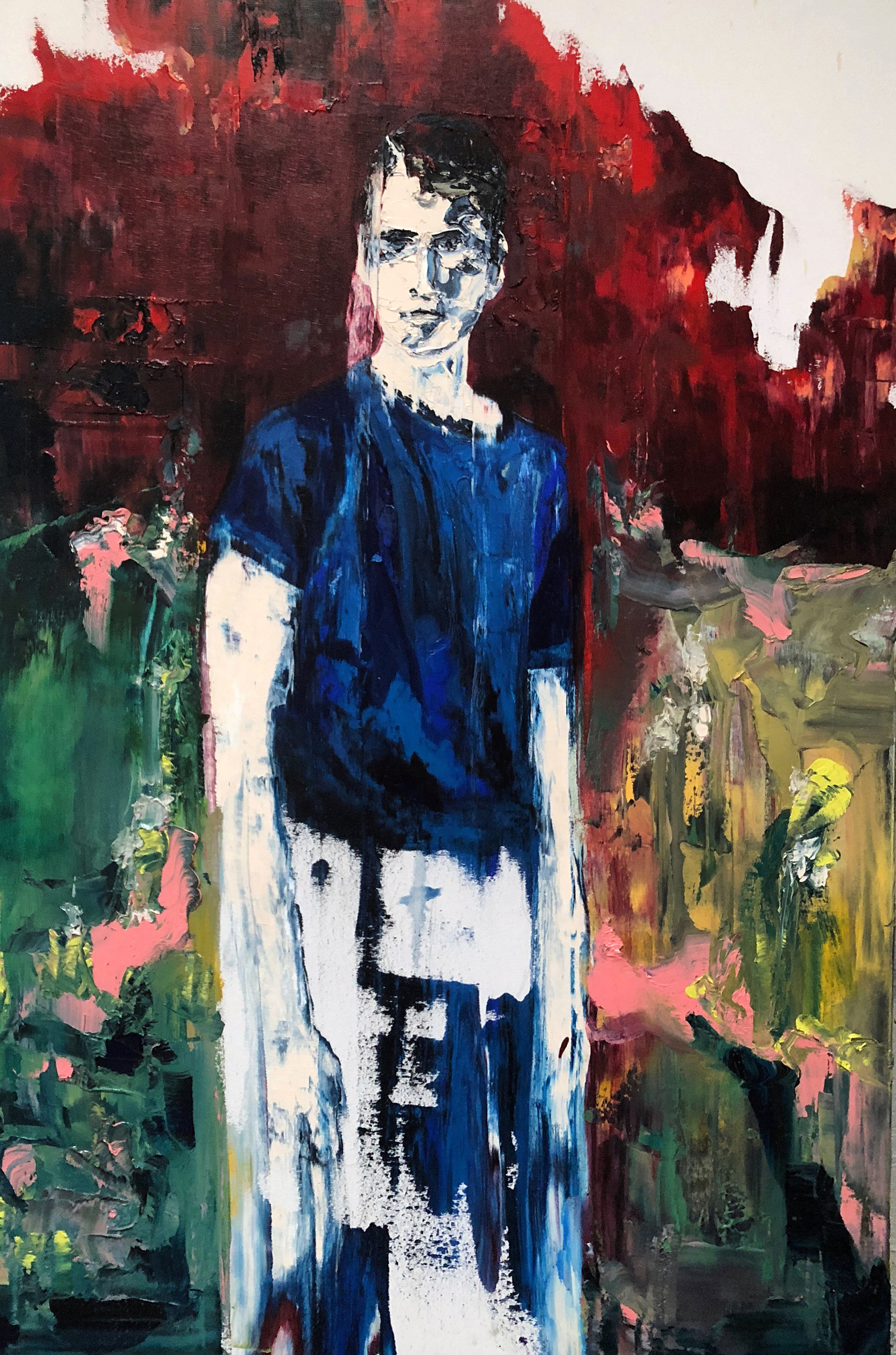 2. Boy Blue 2018 oil on canvas 48 x 72’ inches