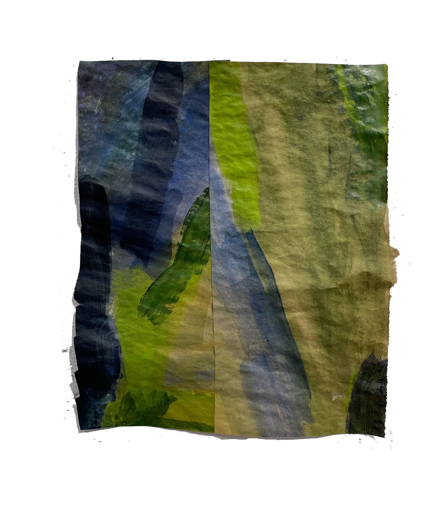 reflect, acrylic gouache collage, 2022