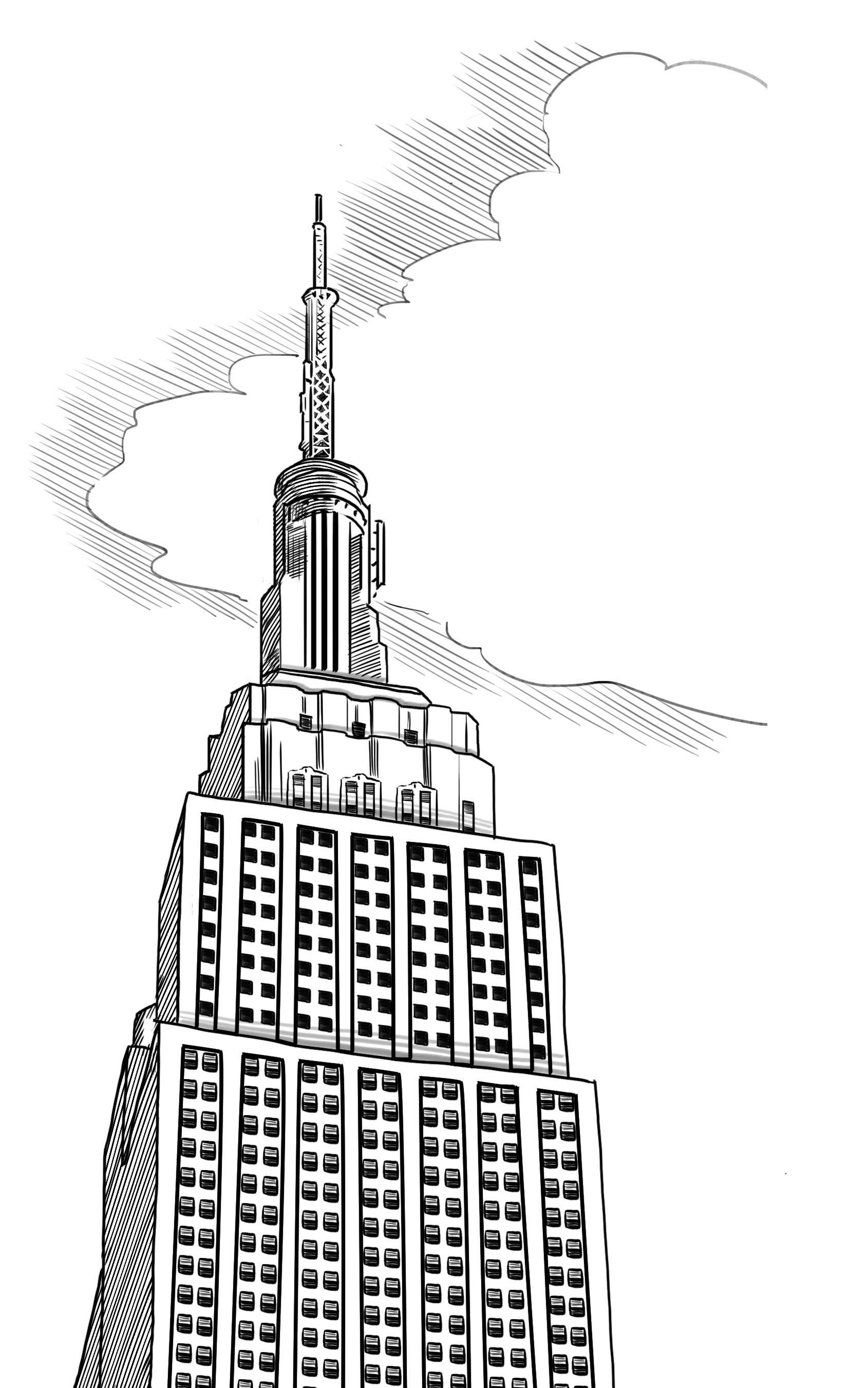 empire state building coloring page