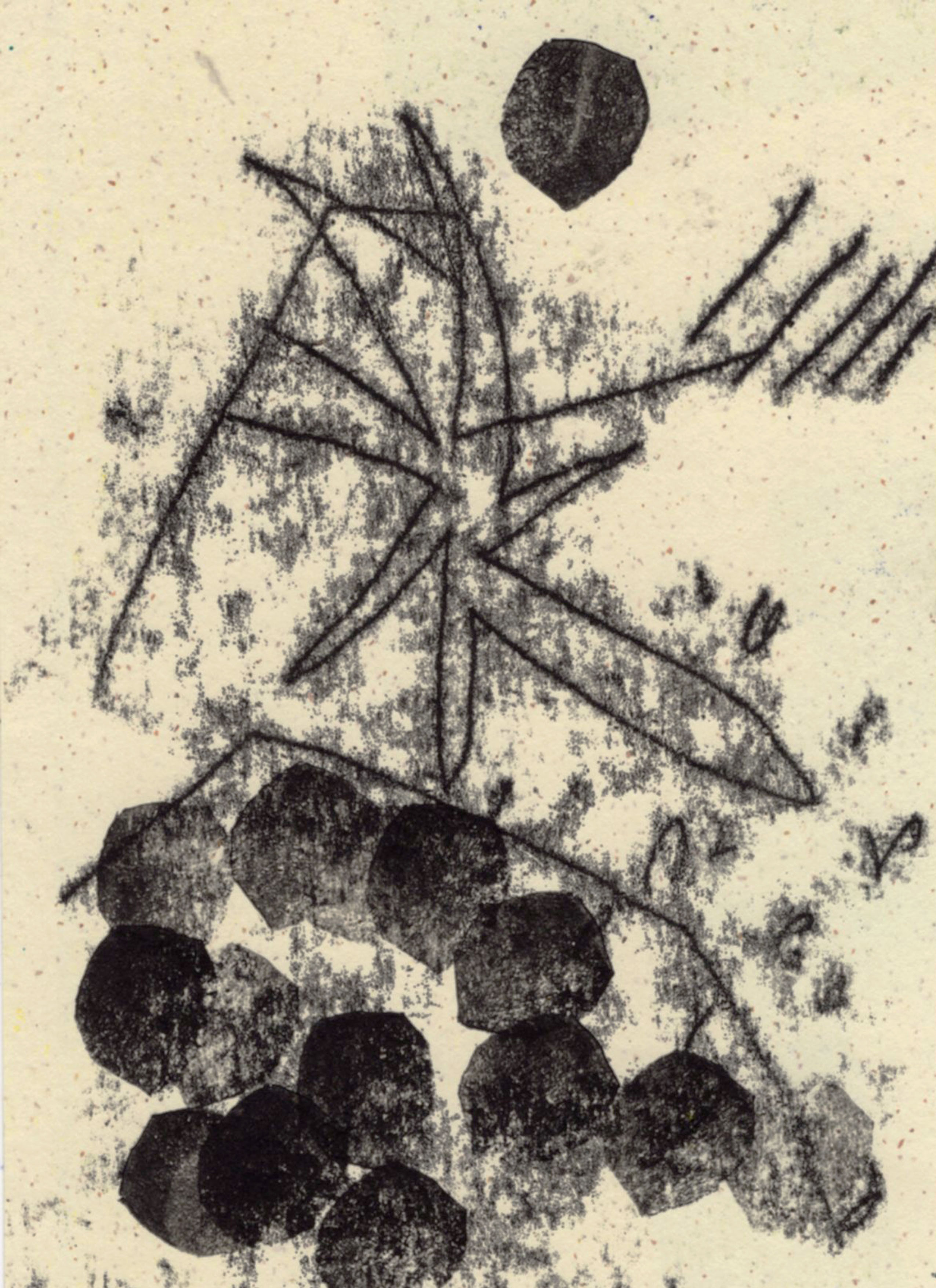 Monoprint & Rubberstamp, Athens 2020