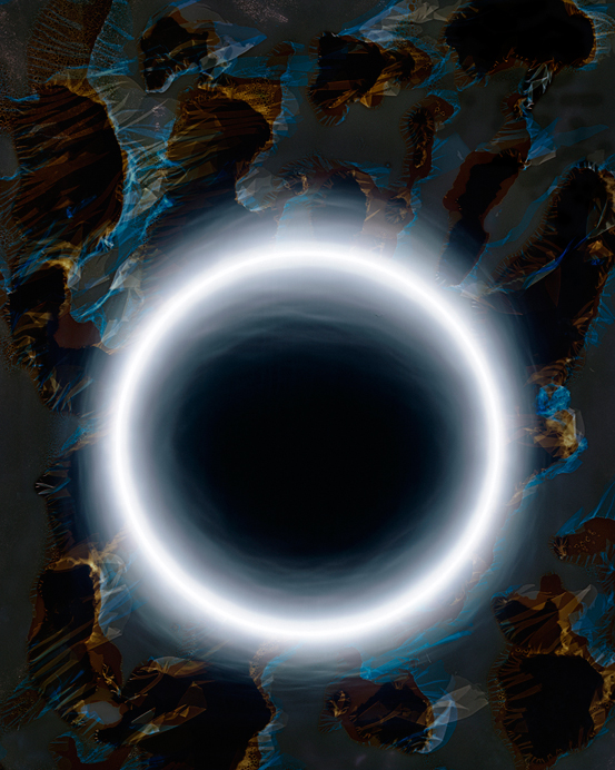 It Starts in an Inhale2018Light drawing and tampered negative, chromogenic print, 40 x 32 inches