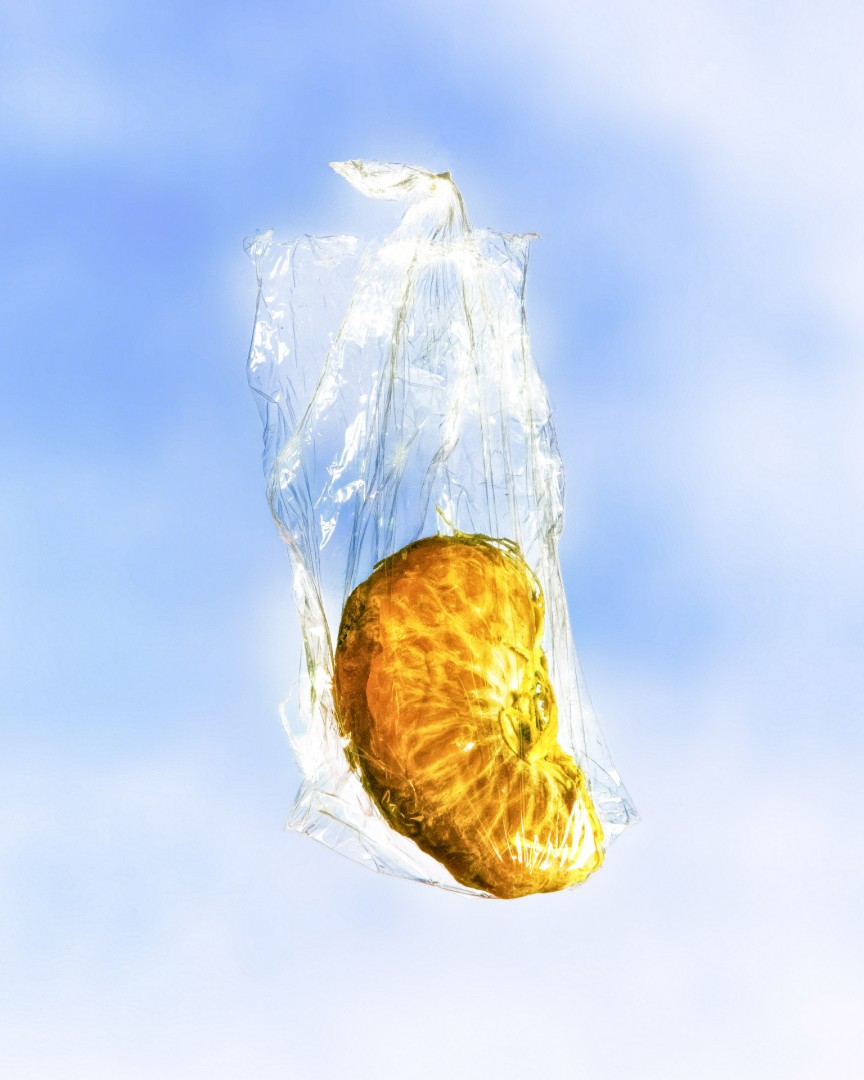 Nicholas Proscia, AN ORANGE MISSING ITS PEEL, 2020, Digital photography, 30” x 35”. Image courtesy the artist.