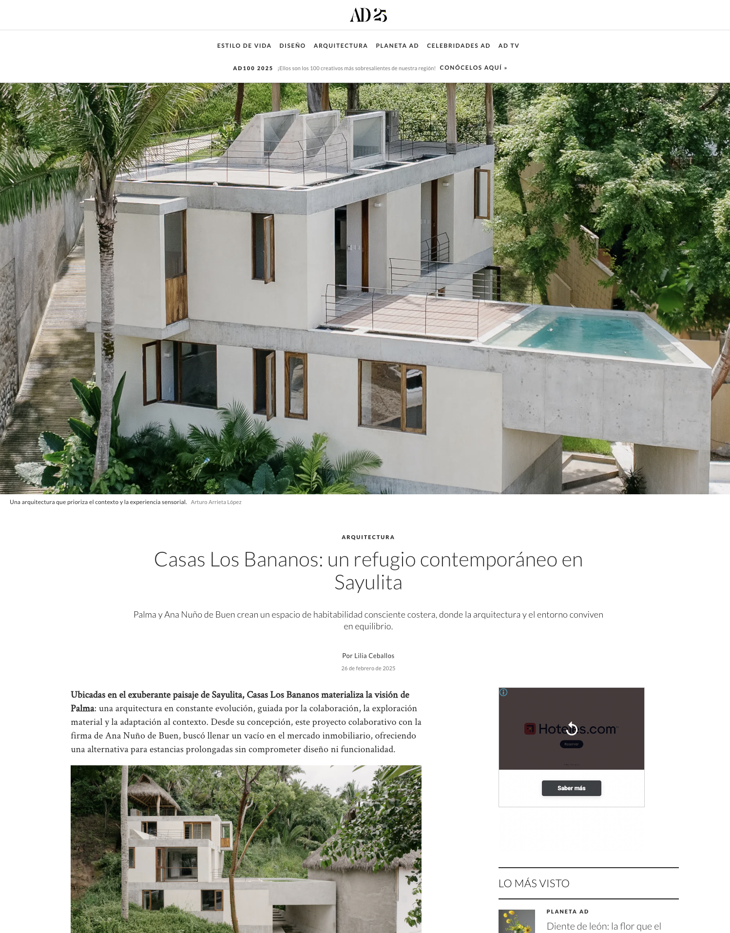 Casas Los Bananos: un refugio contemporáneo en Sayulita - AD México