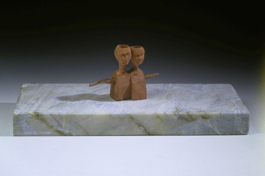 untitled, pear wood, marble