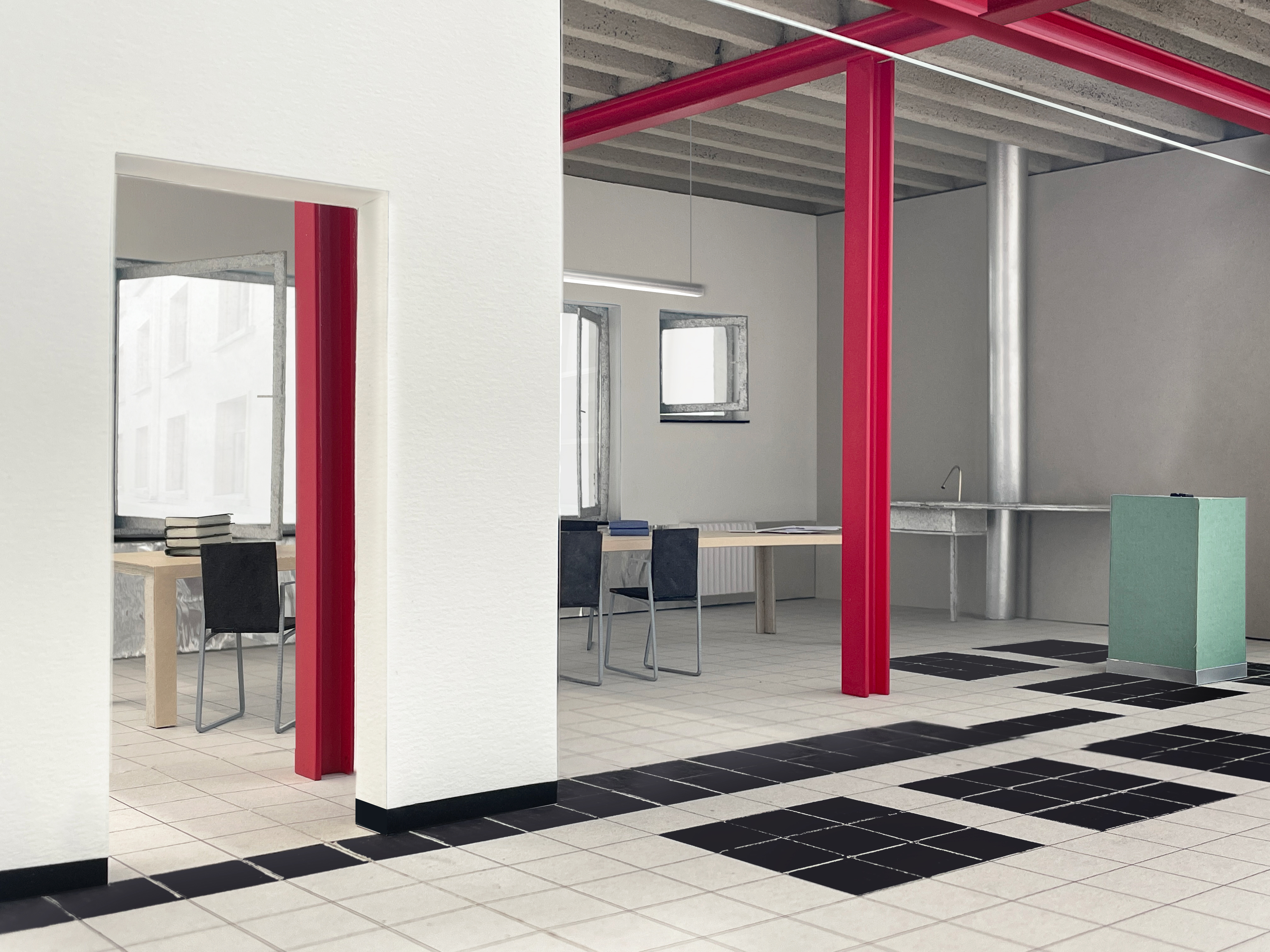 1:20 model for graduation studio Future Bank, TU Delft