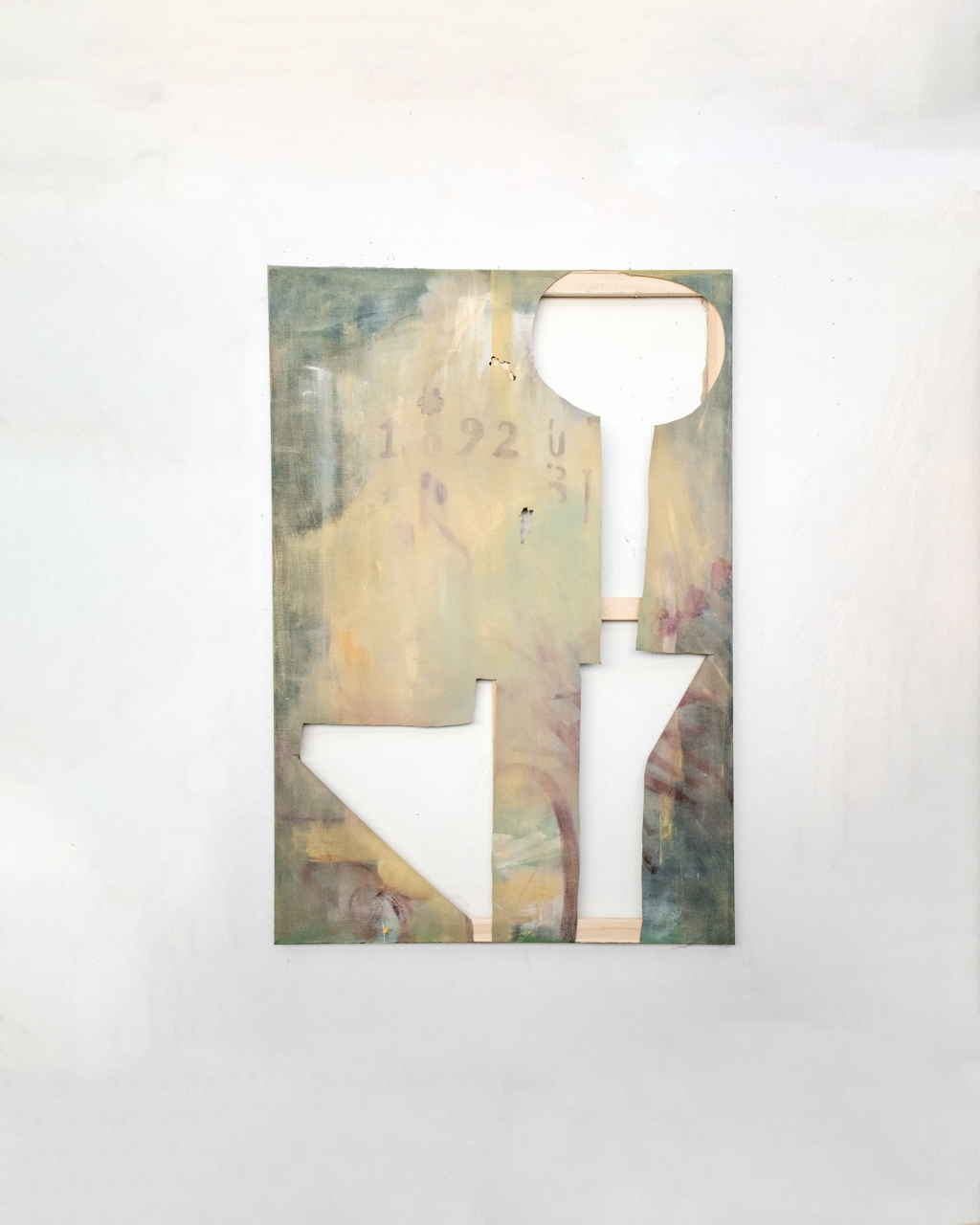 leftover from cut-outs, water soluble paint on canvas, 130 cm x 190 cm