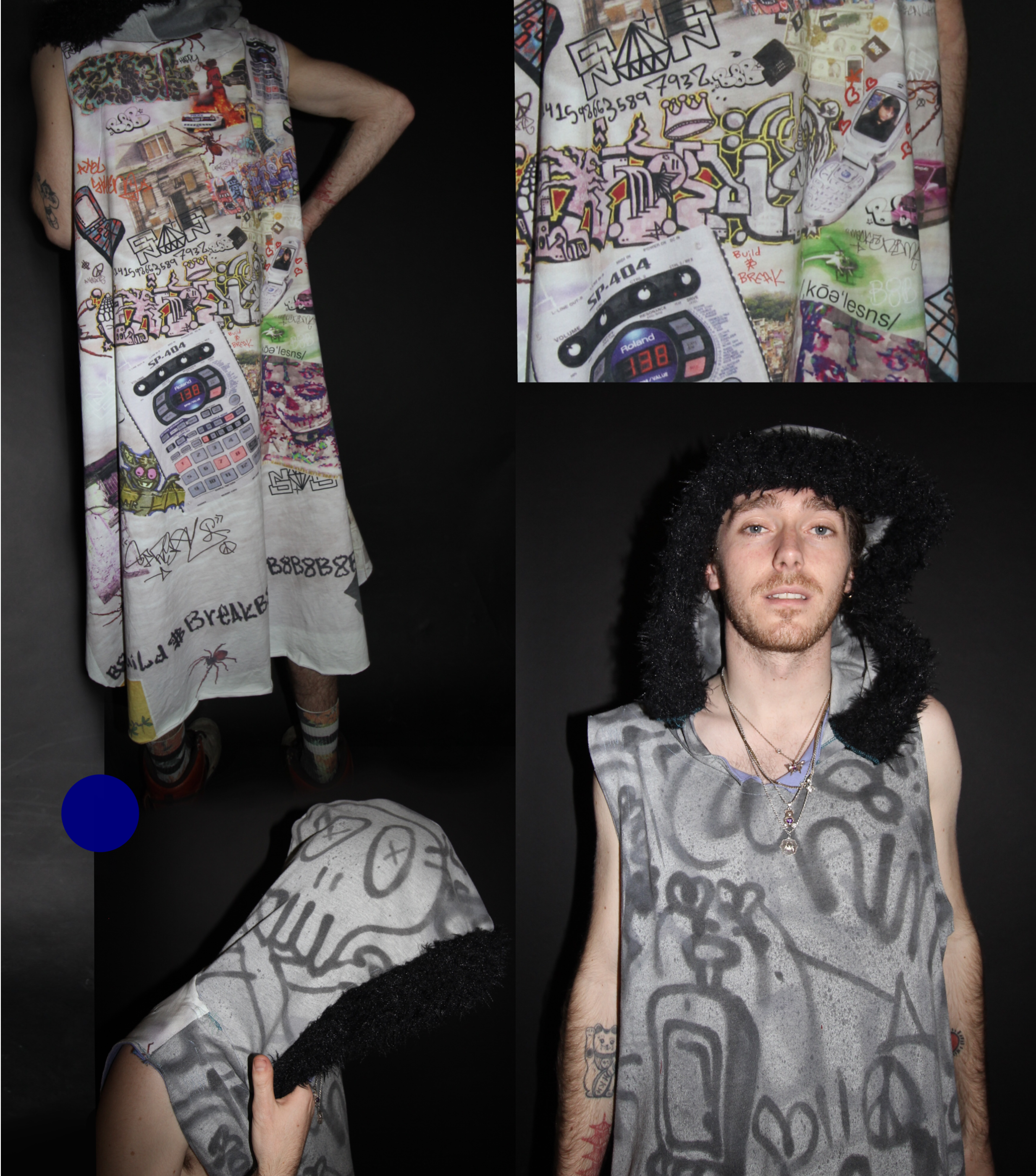 Me in a dress that I created for my senior thesis fashion show at UC Davis.